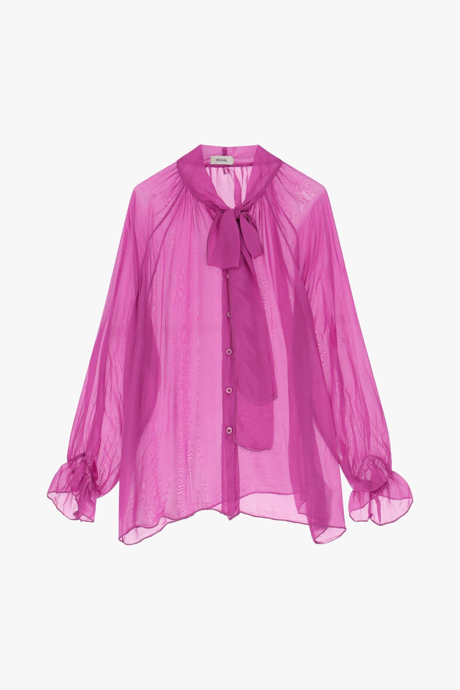 Camicia Trasparente Con Fiocco Dixie