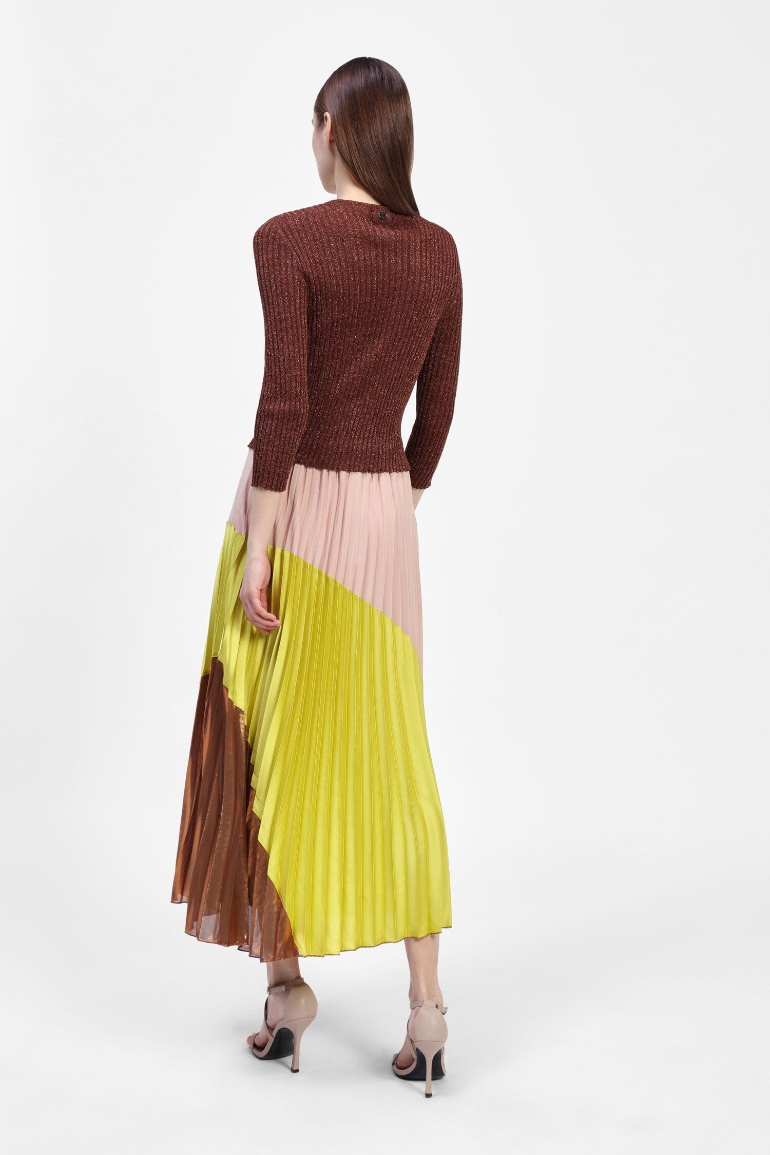 Gonna Plissettata Con Blocchi Di Colore Dixie