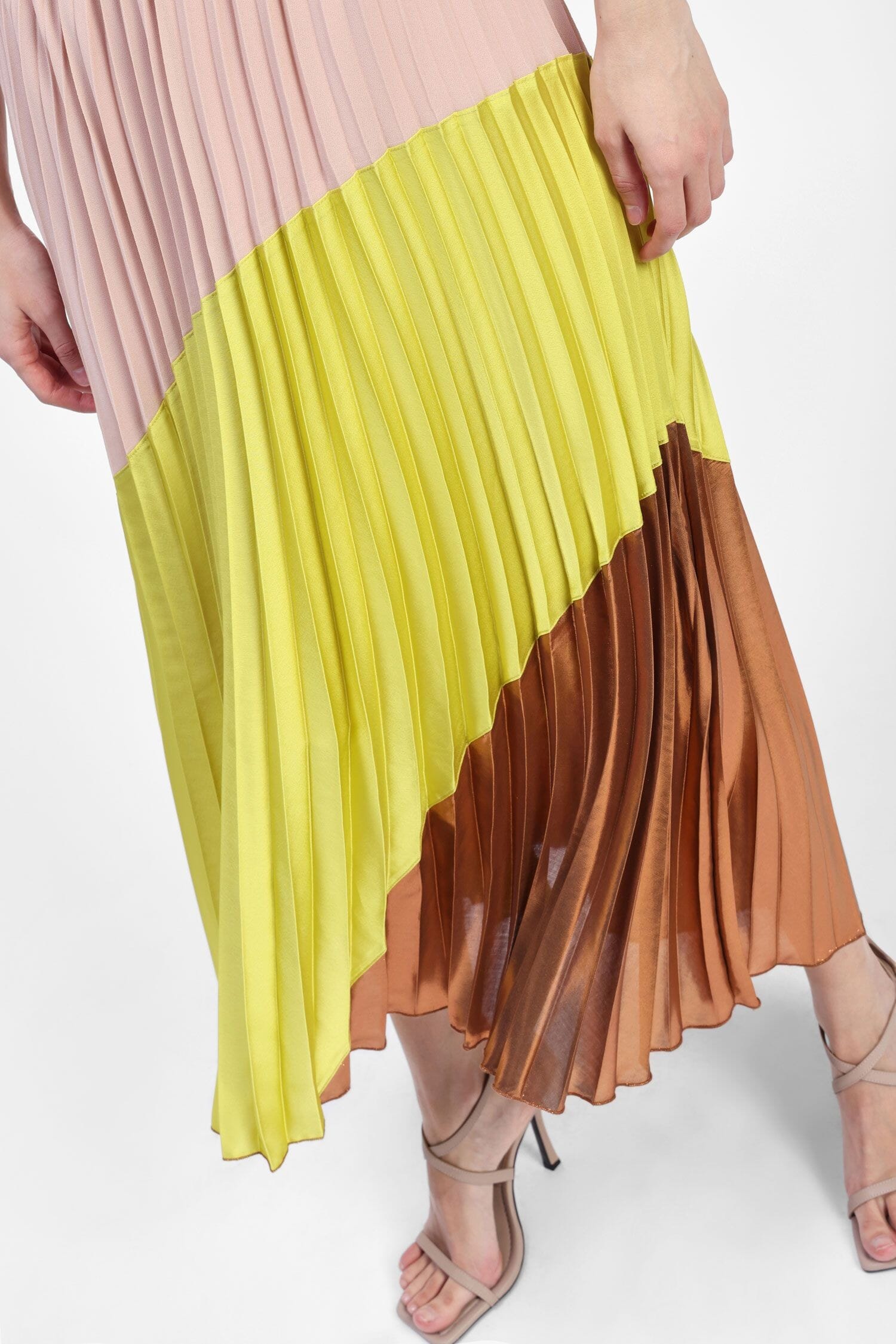 Gonna Plissettata Con Blocchi Di Colore Dixie