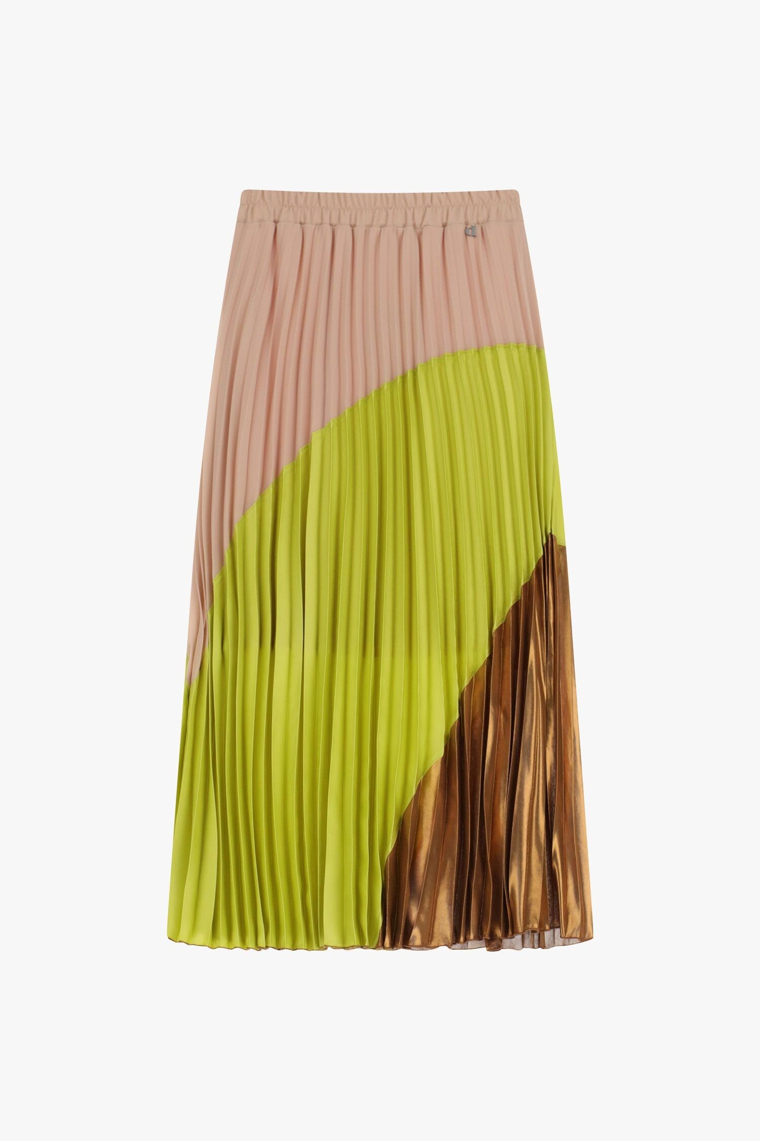 Gonna Plissettata Con Blocchi Di Colore Dixie