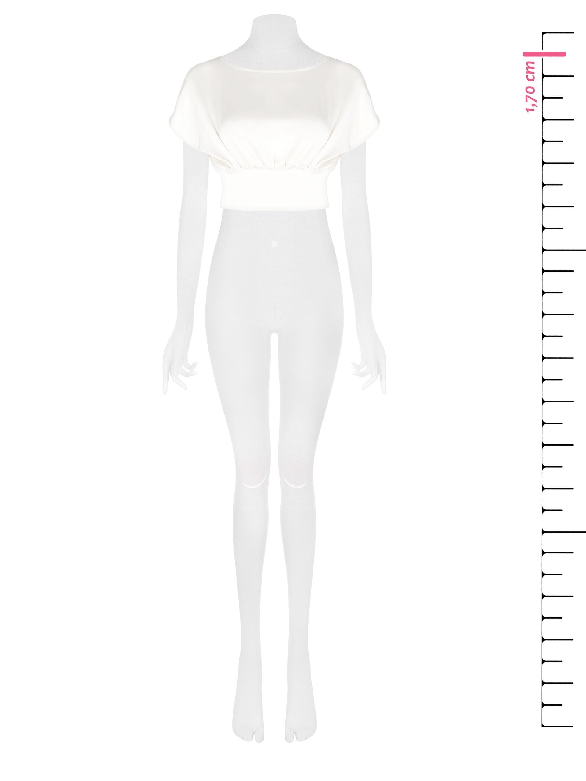 Blusa Corta A Palloncino In Raso Con Fiocco Dietro Rinascimento