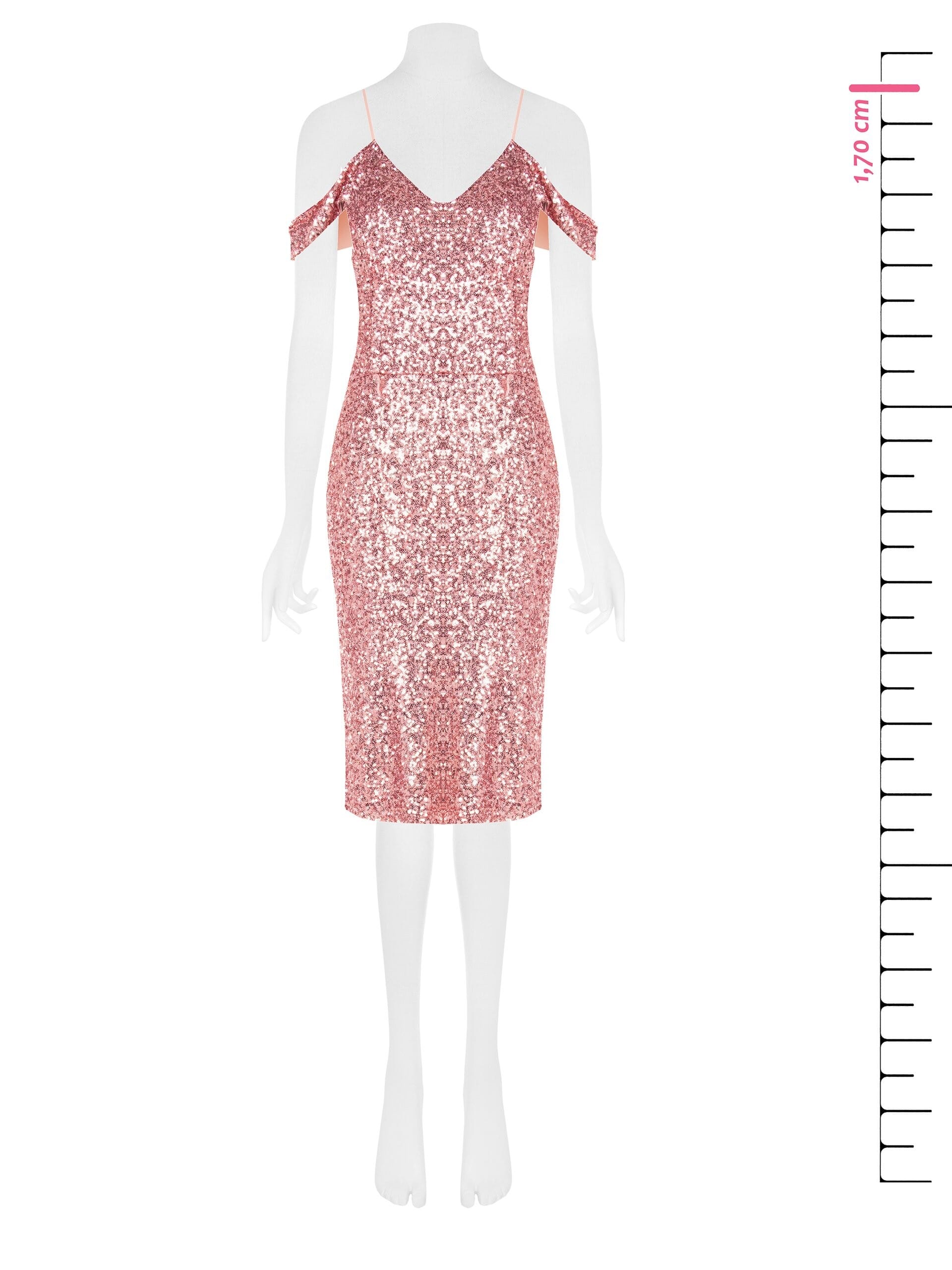 Abito A Tubino Ricoperto Di Paillettes Rinascimento