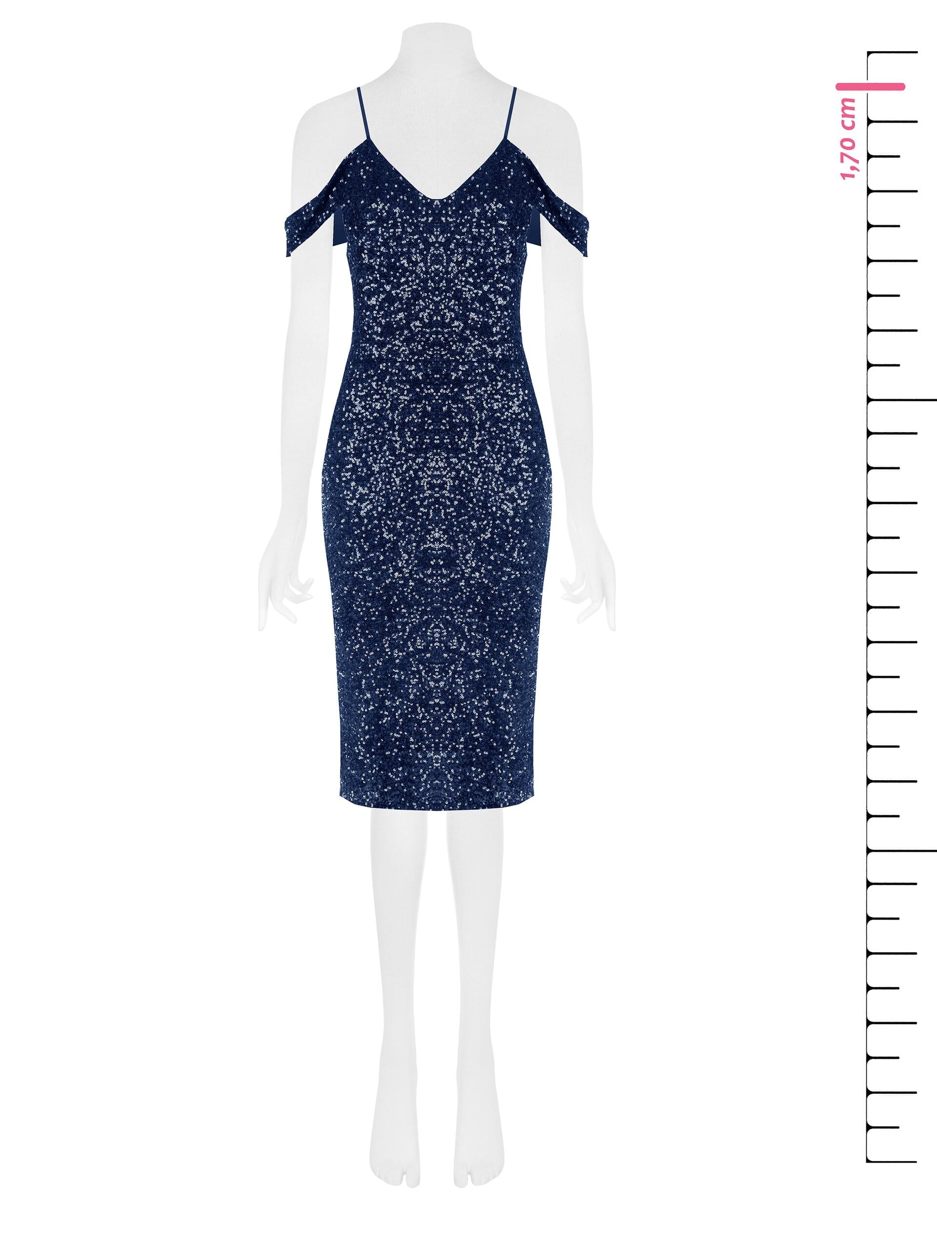 Abito A Tubino Ricoperto Di Paillettes Rinascimento