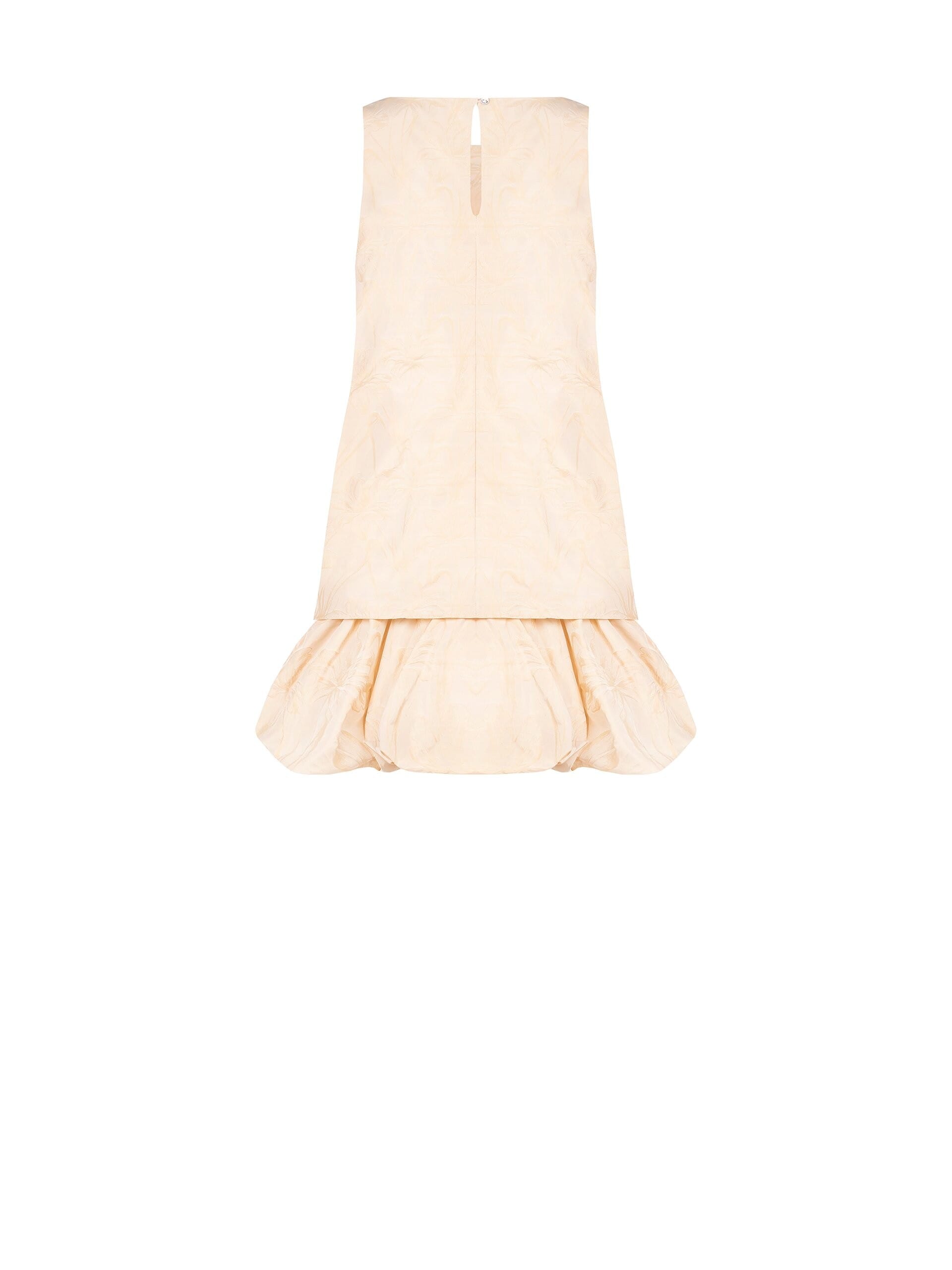 Abito Corto Trapezio A Palloncino In Raso Jacquard Rinascimento