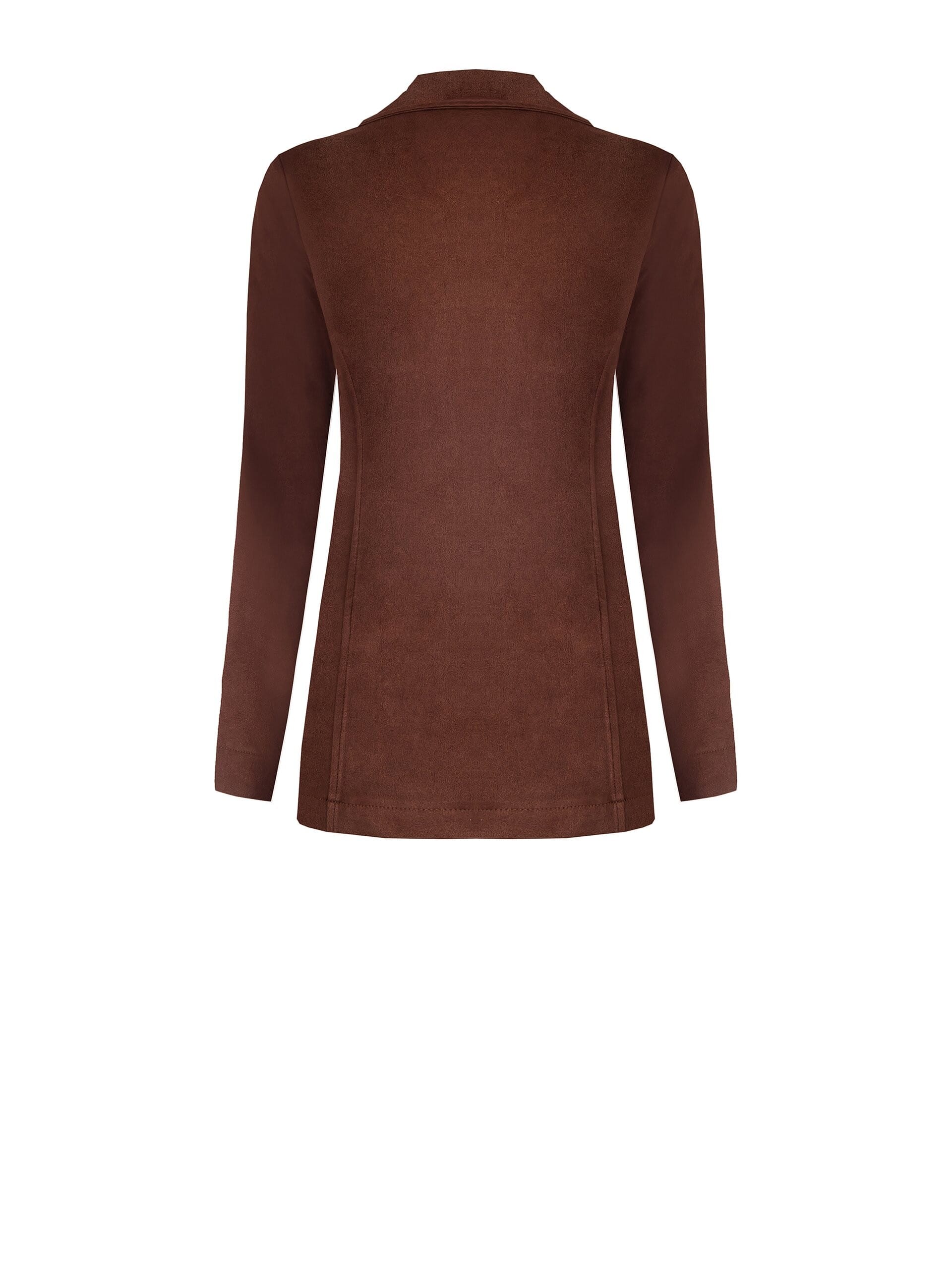 Giacca Blazer Sfiancata In Simil Dainetto Con Spilla Farfalla Rinascimento