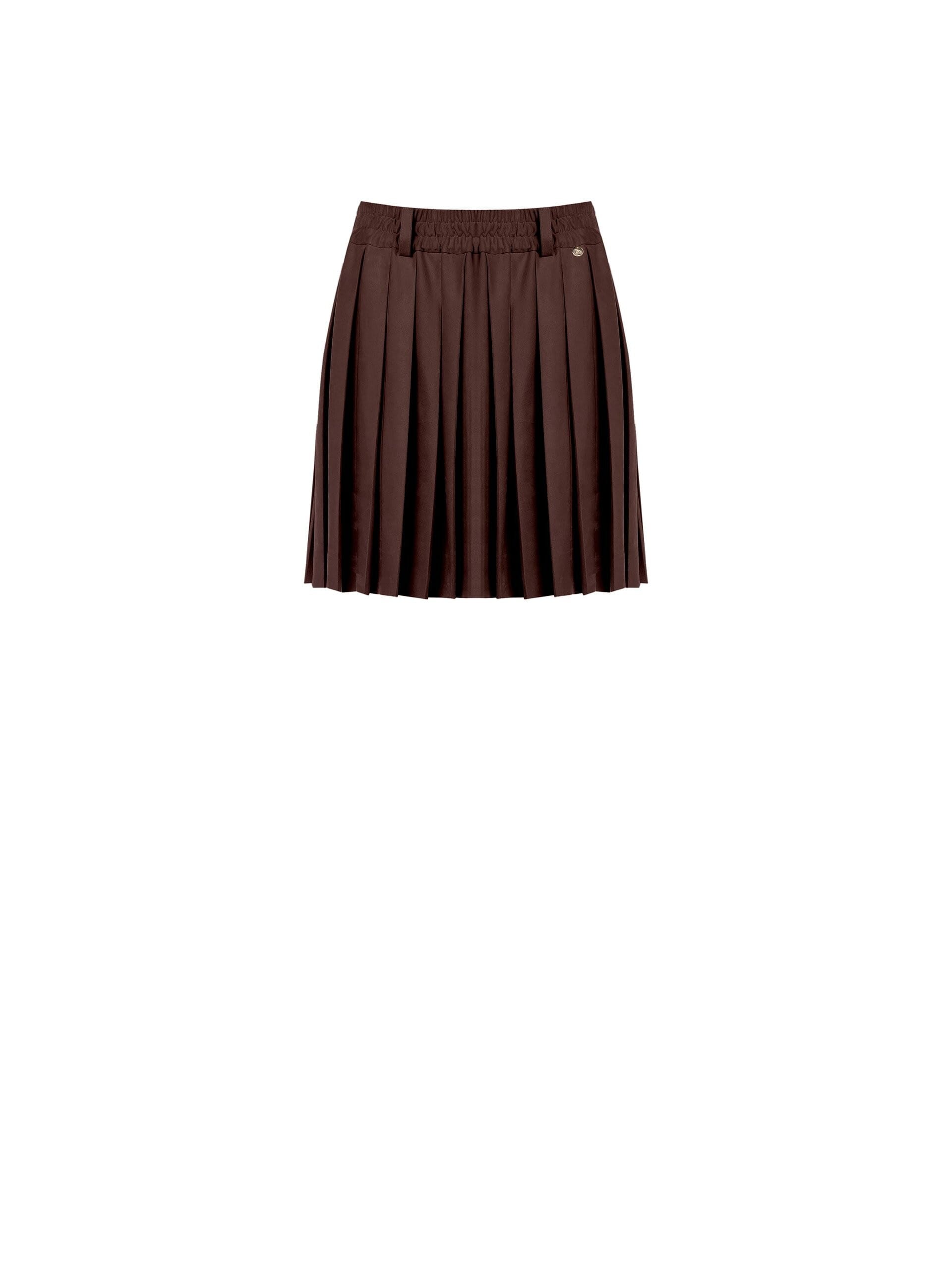 Minigonna A Pieghe In Simil Dainetto Rinascimento