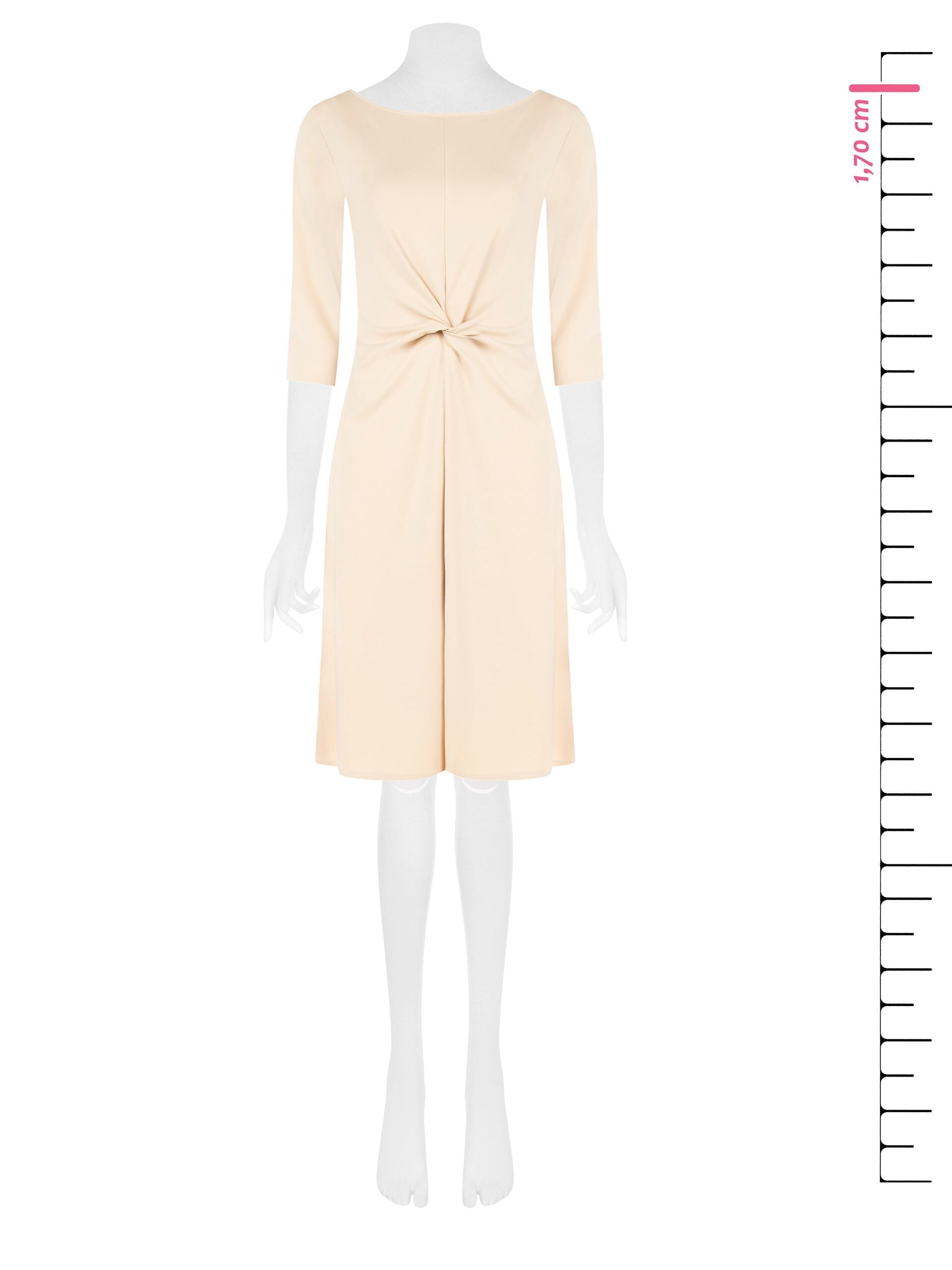 Abito Svasato Con Arriccio In Punto Milano Leggero Rinascimento