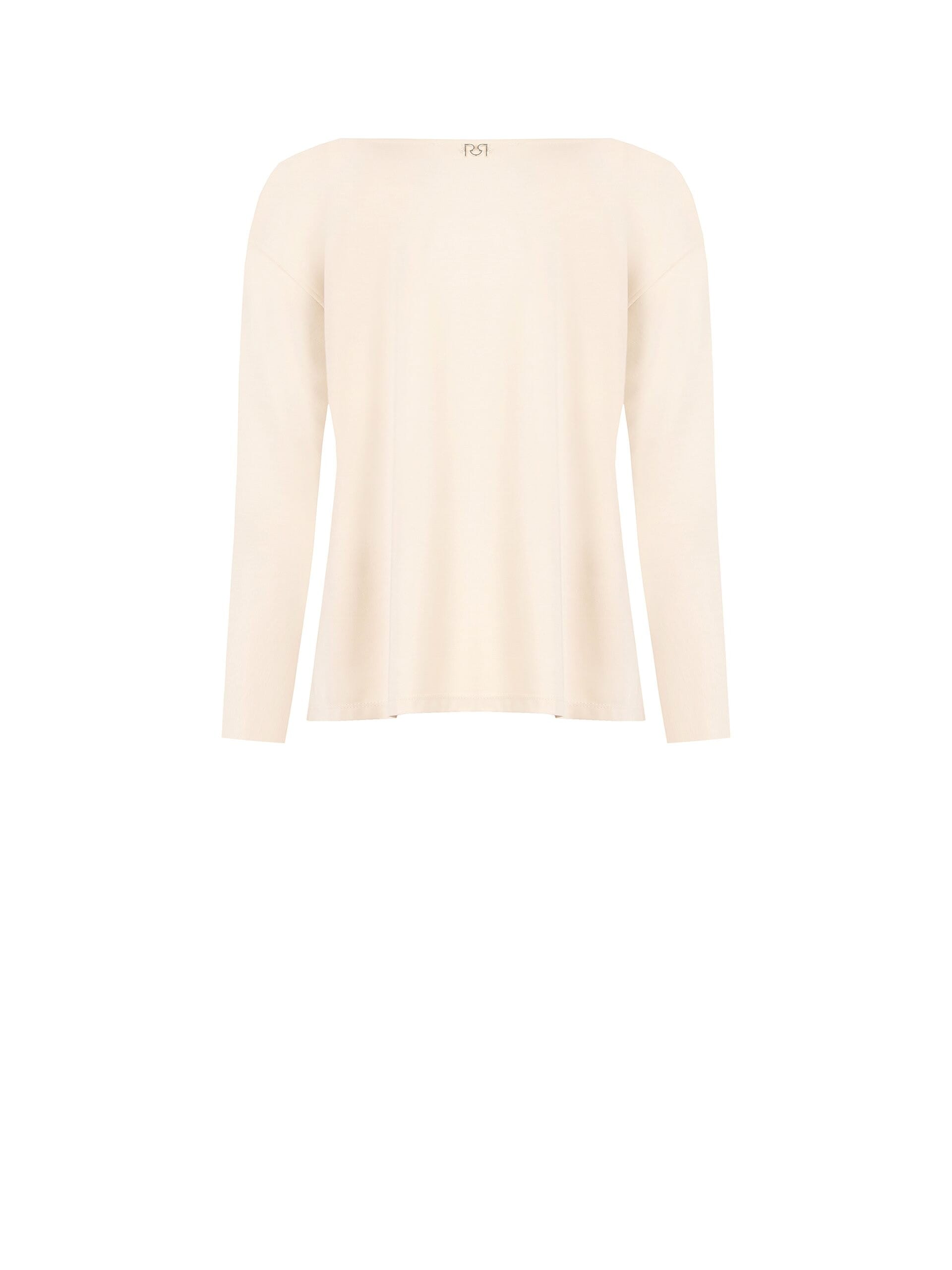 Blusa Fluida In Punto Milano Leggero Con Decoro In Strass Rinascimento