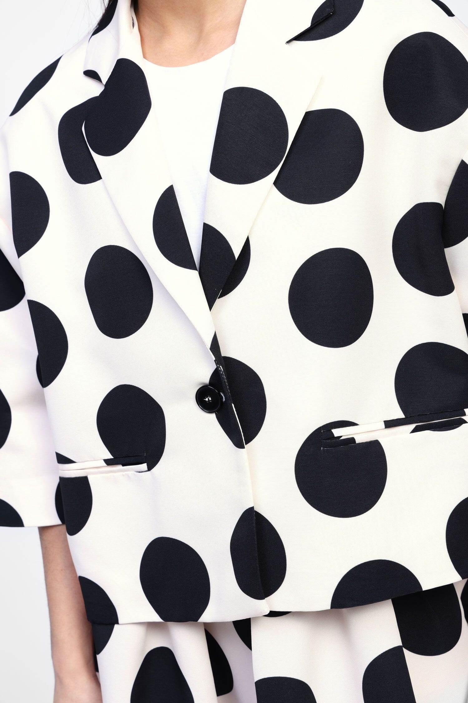 Blazer Con Maniche 3/4 E Stampa Pois Dixie