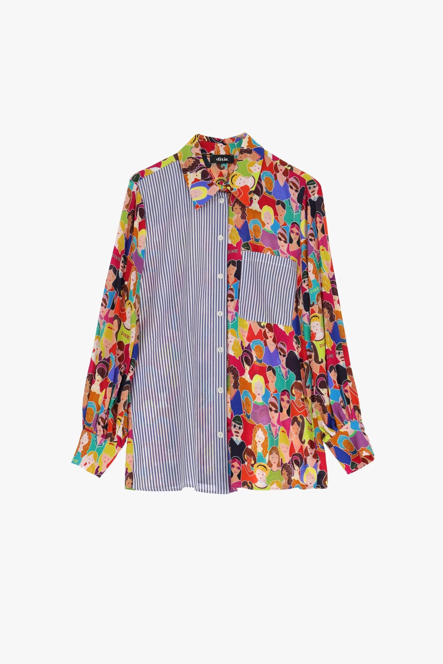 Camicia A Maniche Lunghe Doppia Stampa E Taschina Dixie