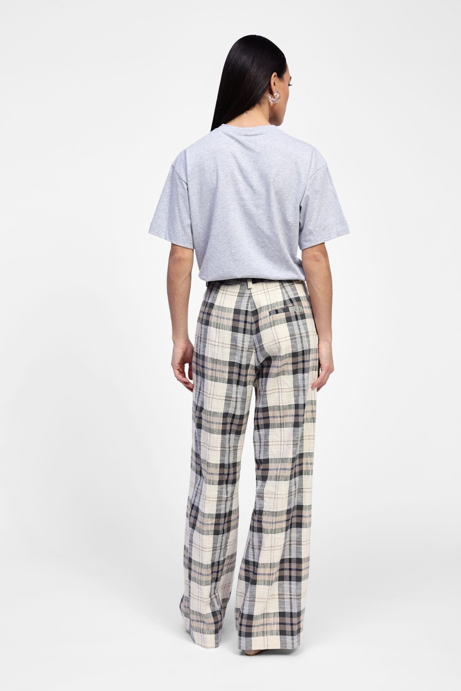 Pantaloni Ampi A Quadri Dixie