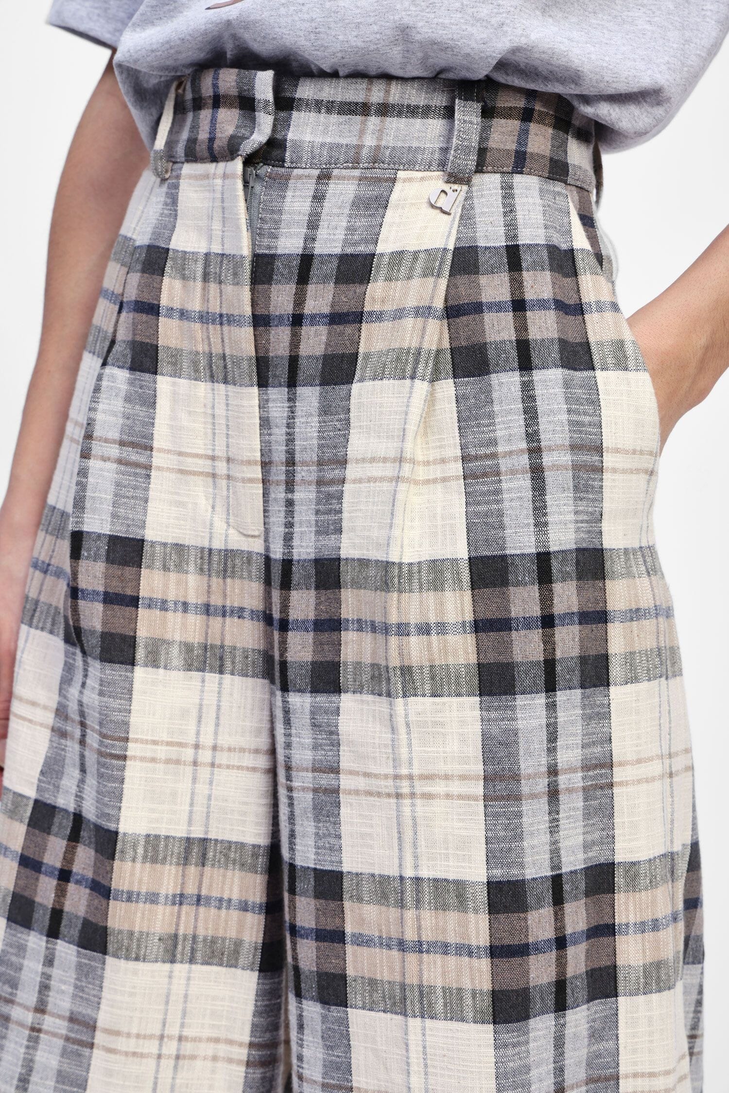 Pantaloni Ampi A Quadri Dixie