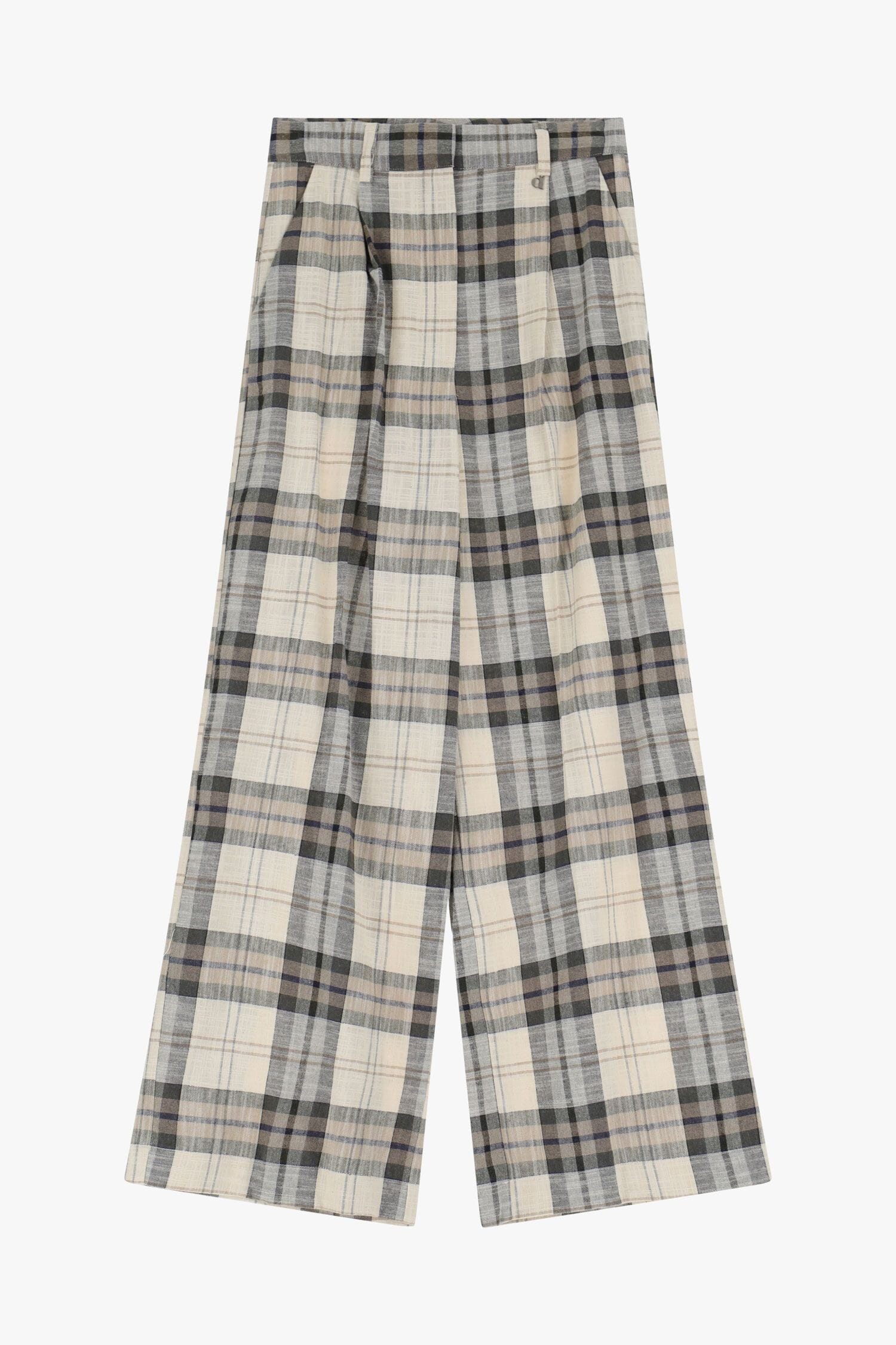 Pantaloni Ampi A Quadri Dixie