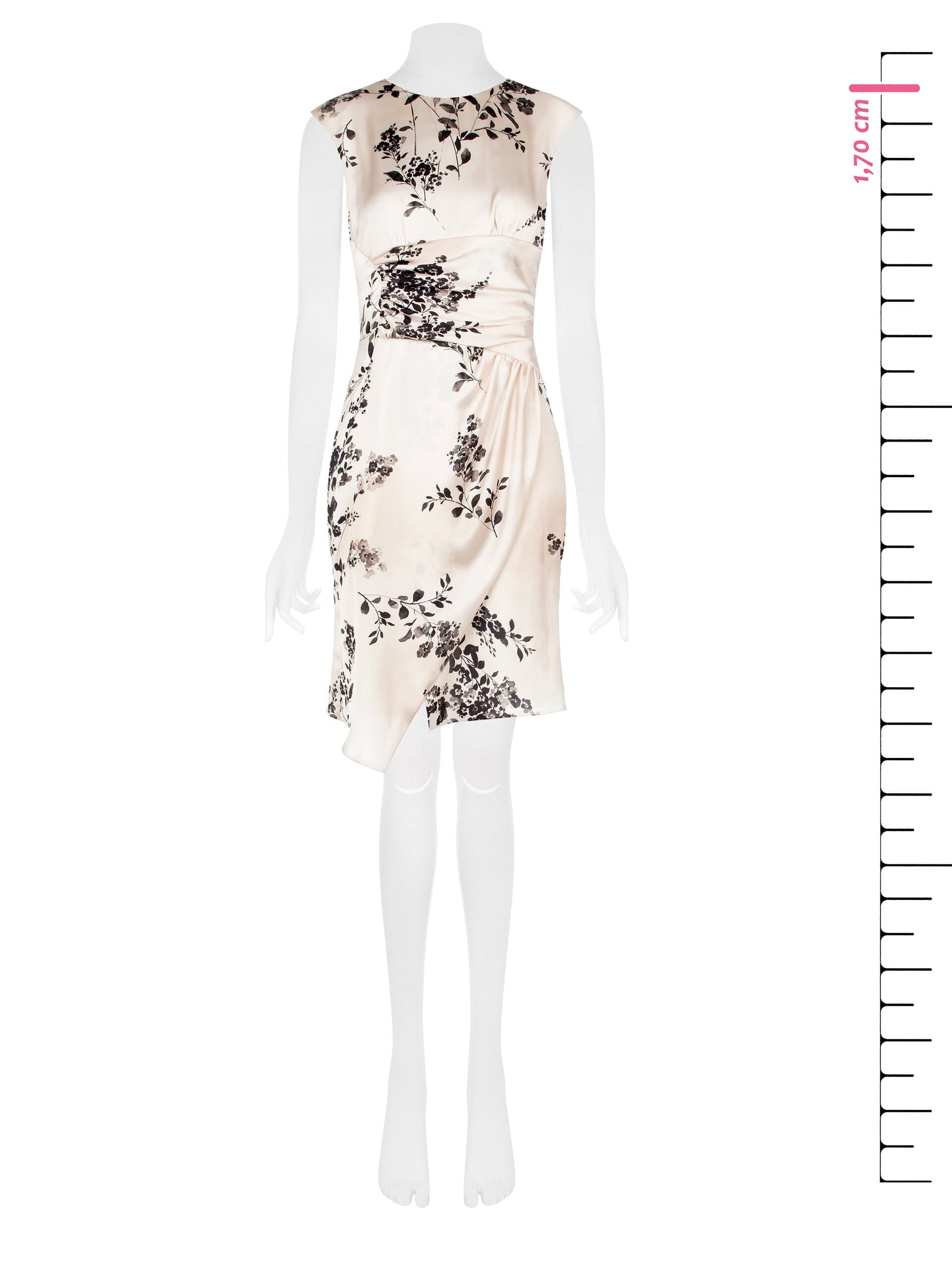 Abito A Drappeggio In Morbido Raso Con Spalline Rinascimento