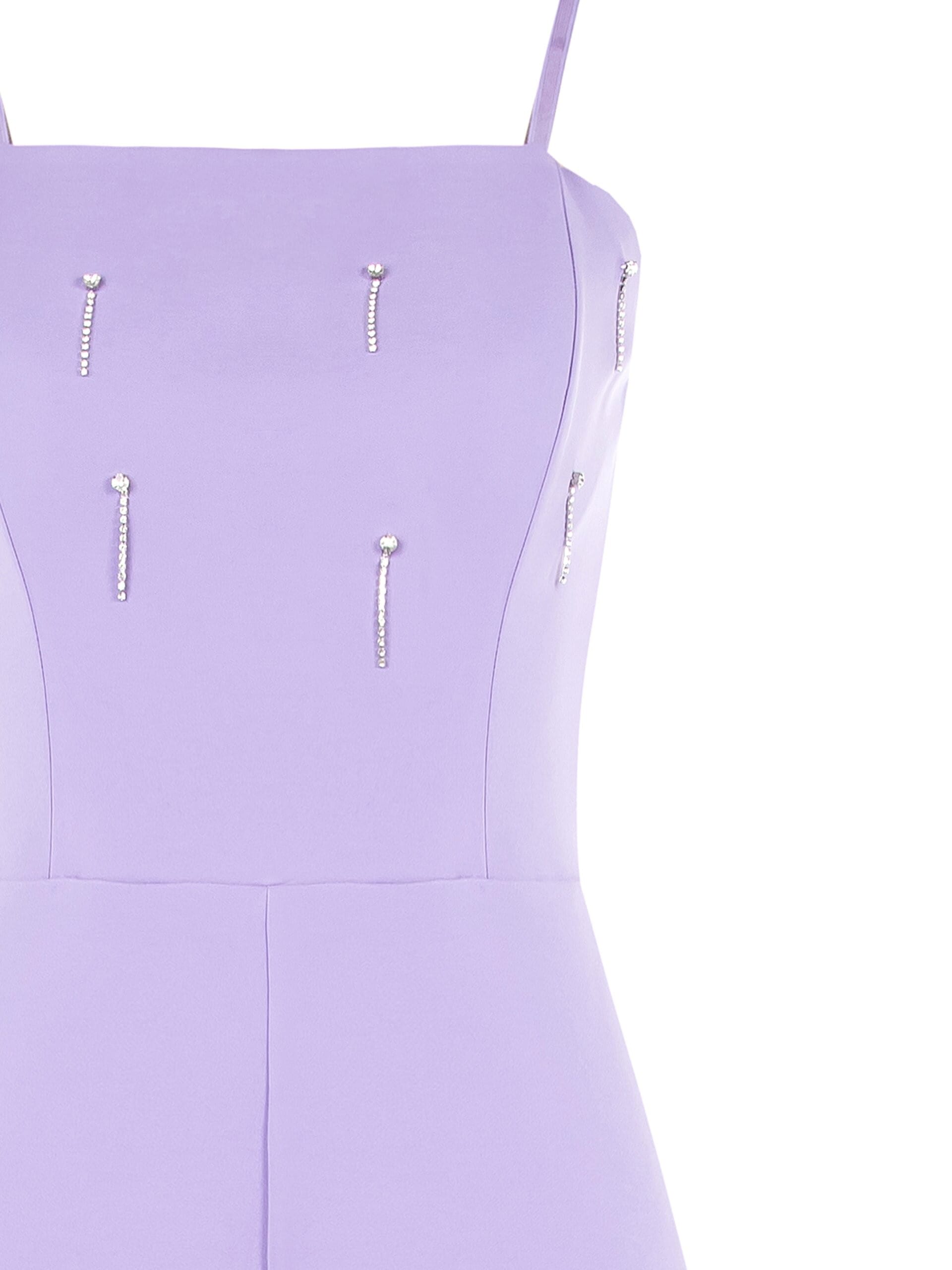 Costume une pièce Palazzo en tissu technique avec strass Rinascimento