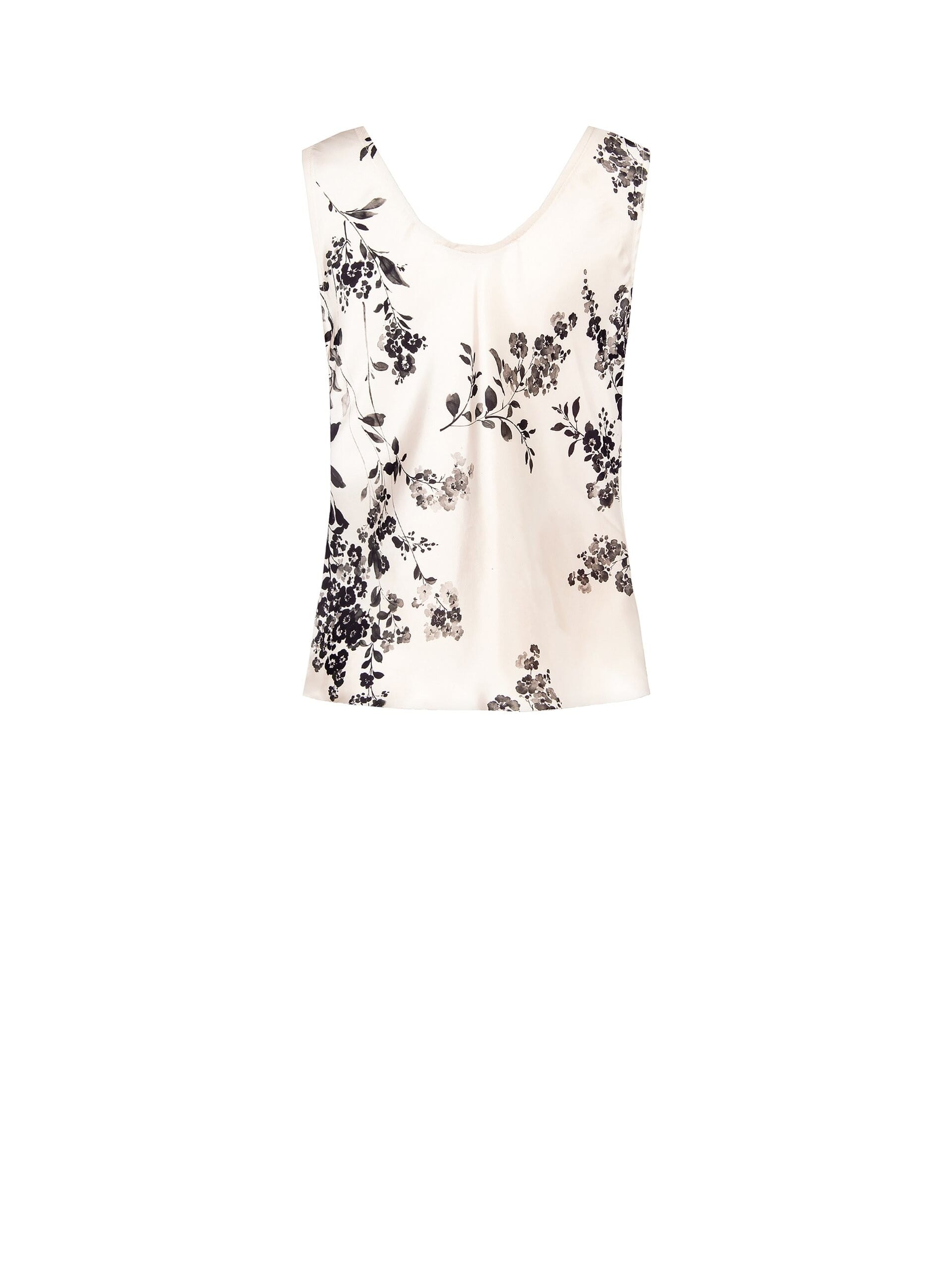 Top Sfiancato In Morbido Raso Con Scollo Ad Anello Rinascimento