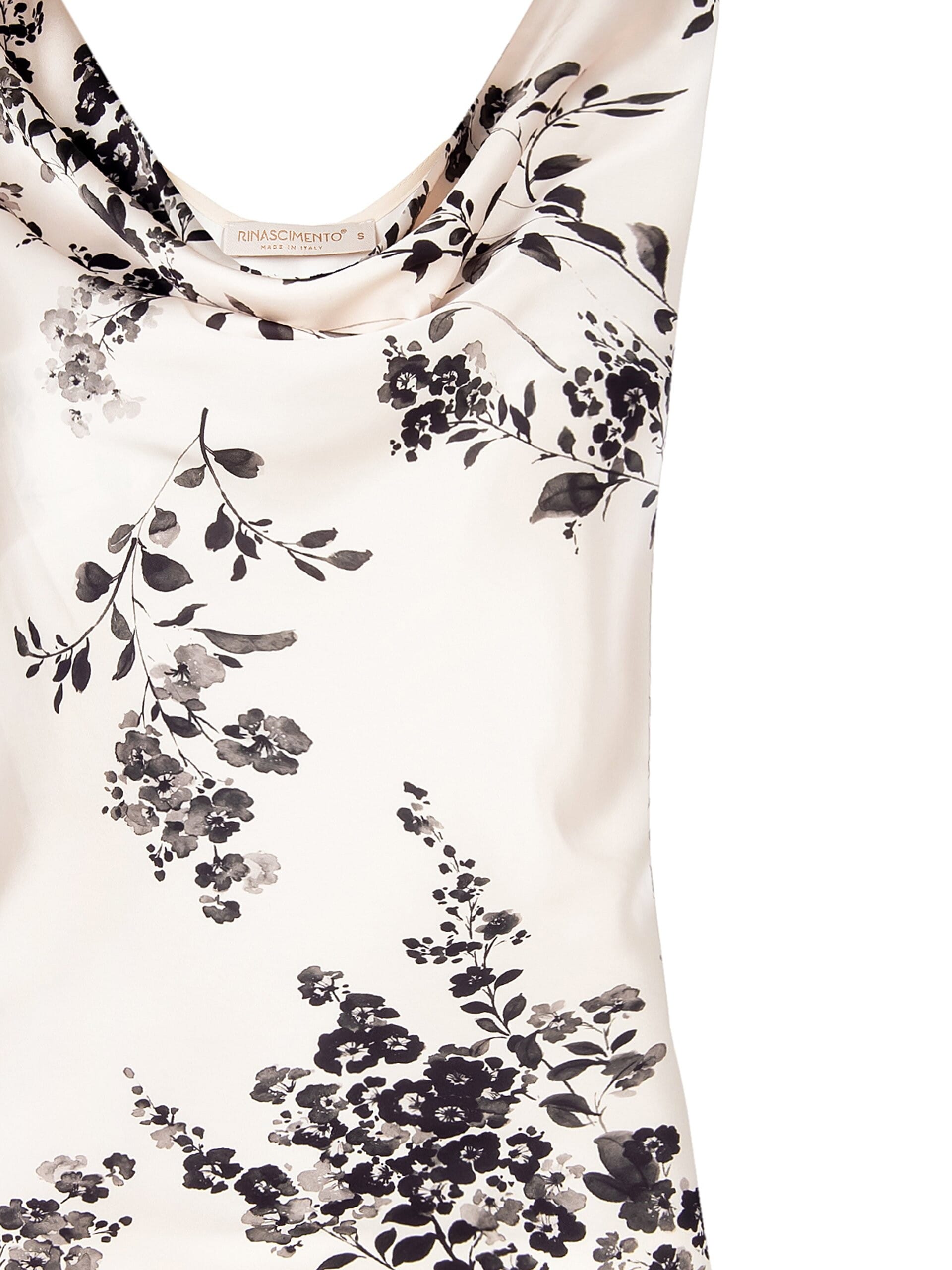 Top Sfiancato In Morbido Raso Con Scollo Ad Anello Rinascimento