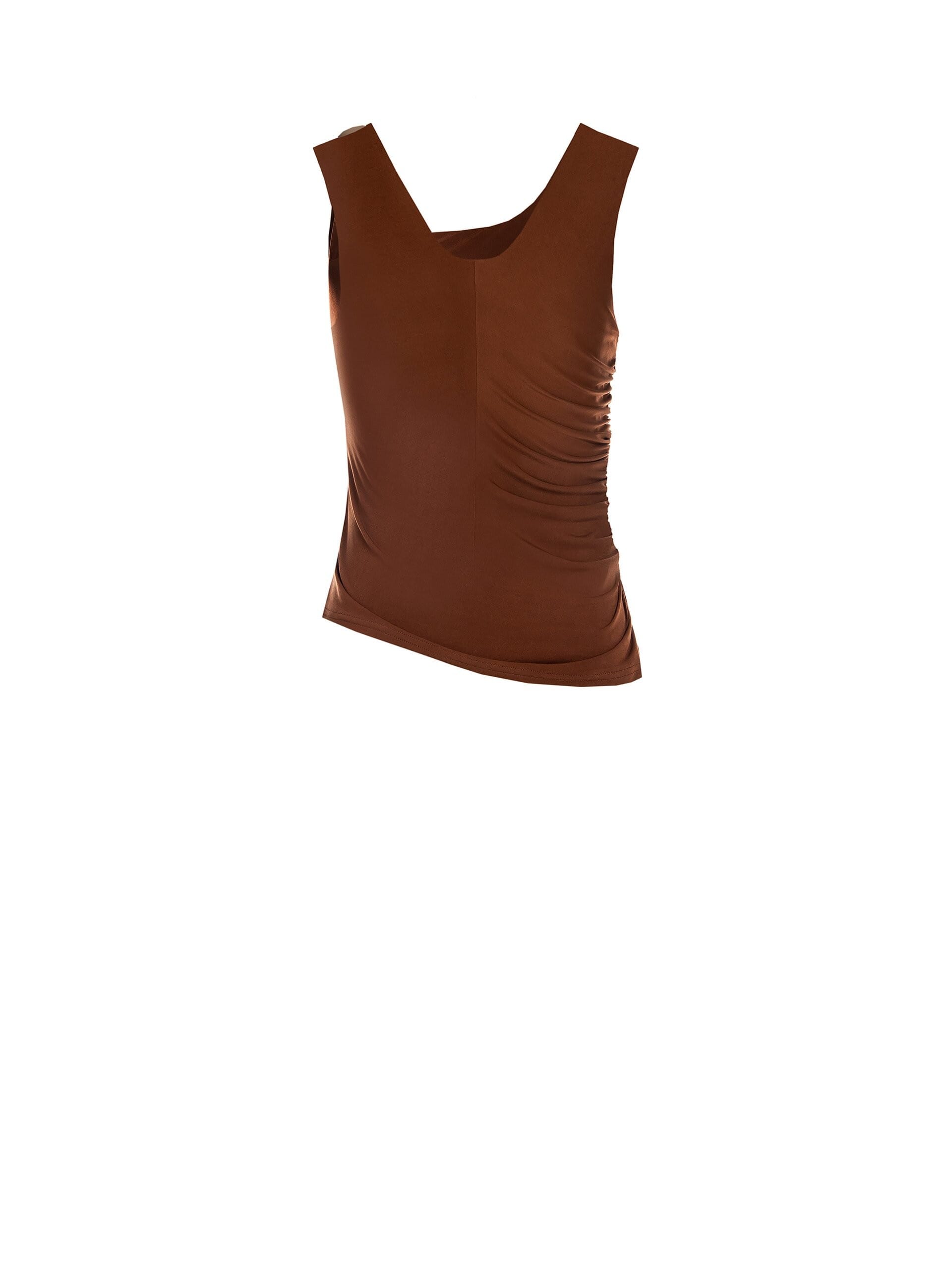 Top Aderente Arricciato Su Un Lato Con Dettaglio Gioiello Sulla Spallina Rinascimento