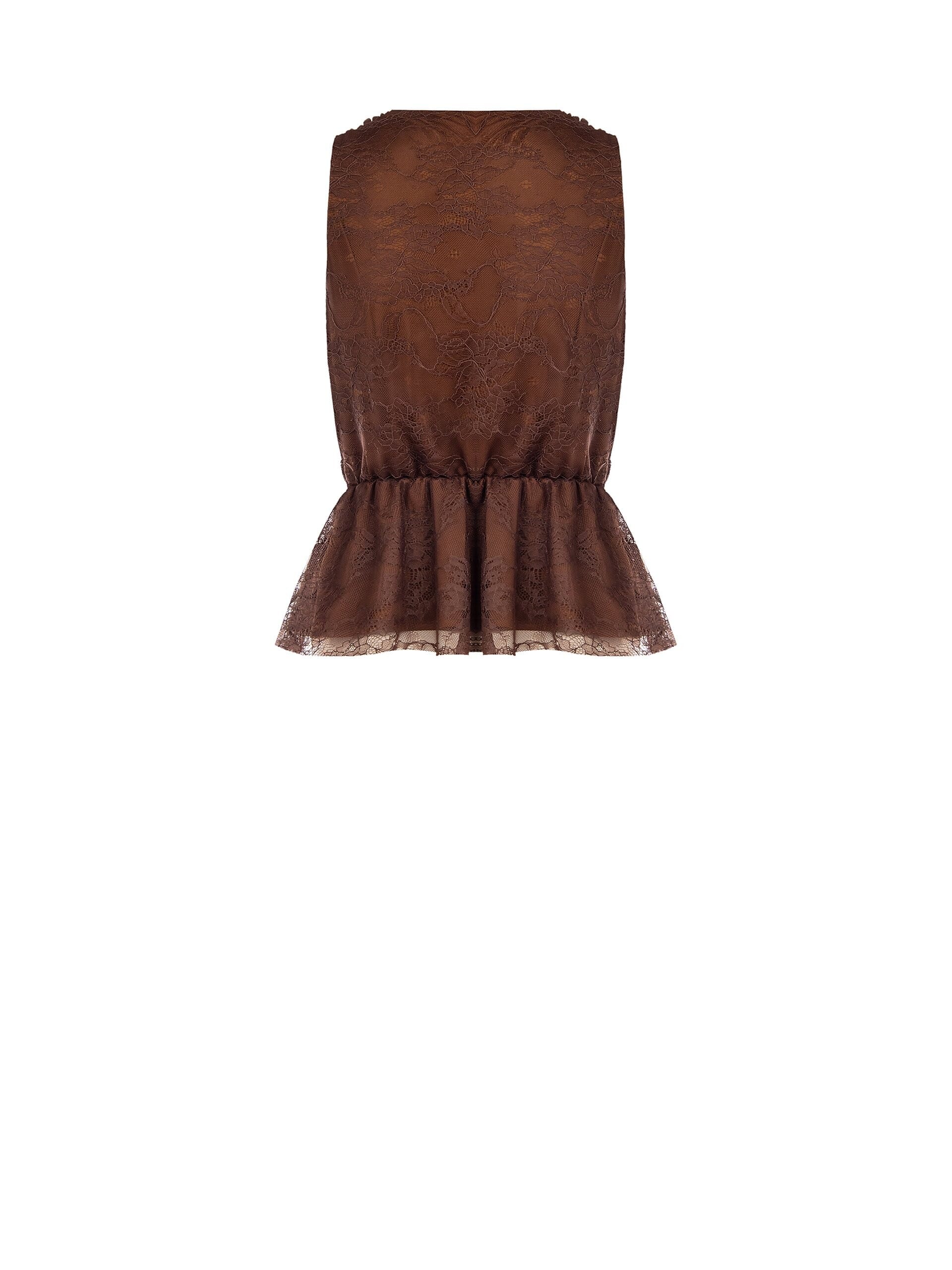 Top Peplo In Pizzo Con Scollo A V Incrociato Rinascimento