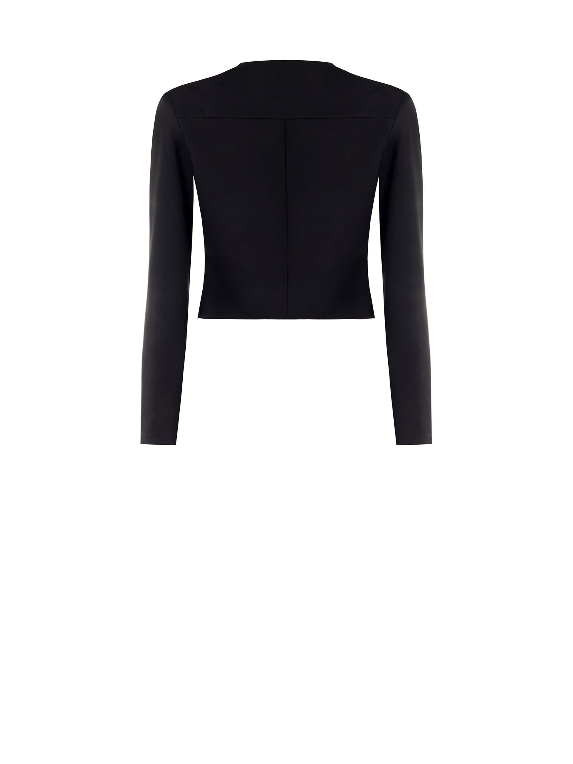 Giacca Stile Chiodo In Tessuto Bi-Stretch Con Spalline Rinascimento