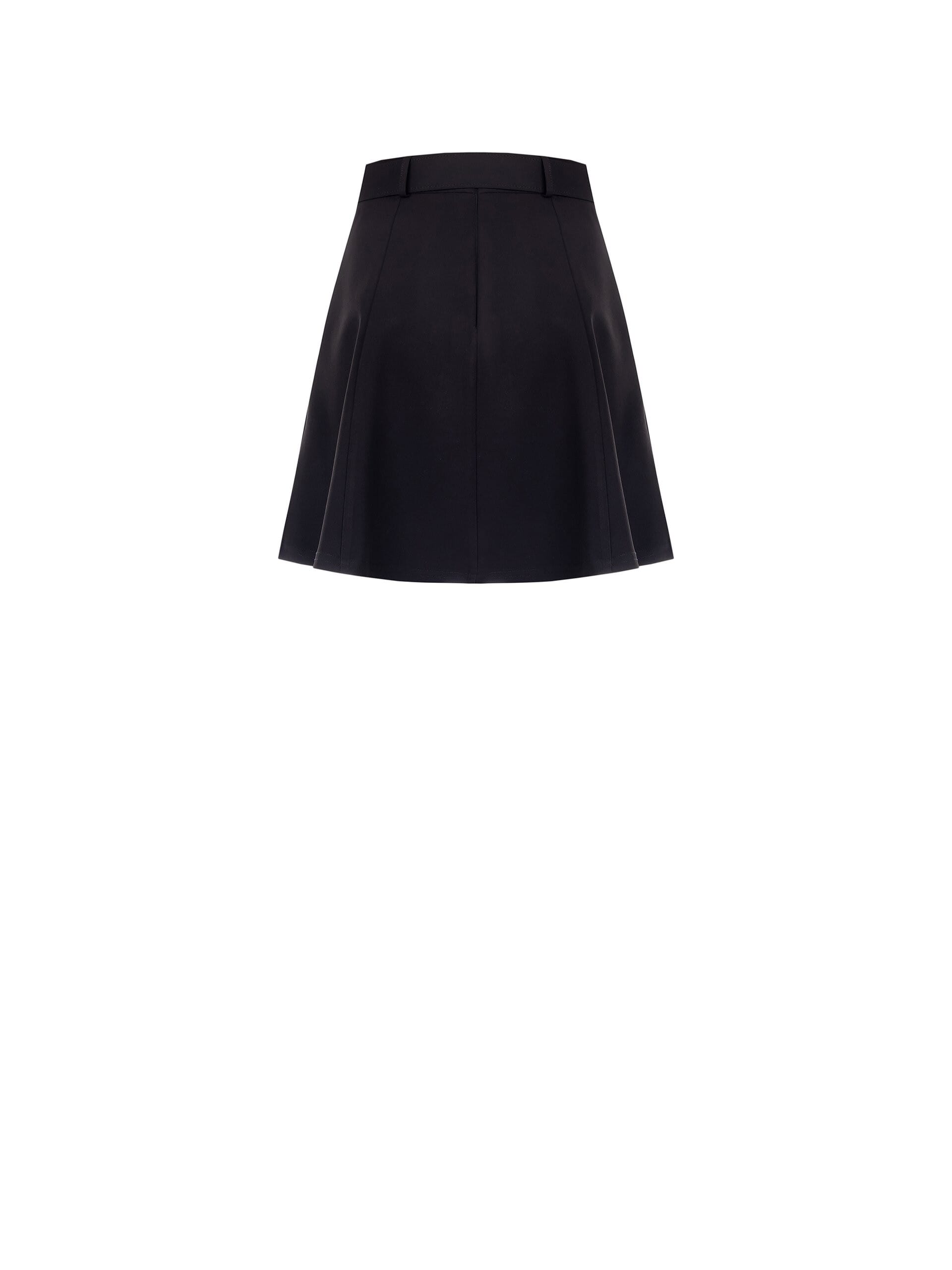 Minigonna A Ruota In Tessuto Bi-Stretch Con Cintura Rigida Coordinata Rinascimento