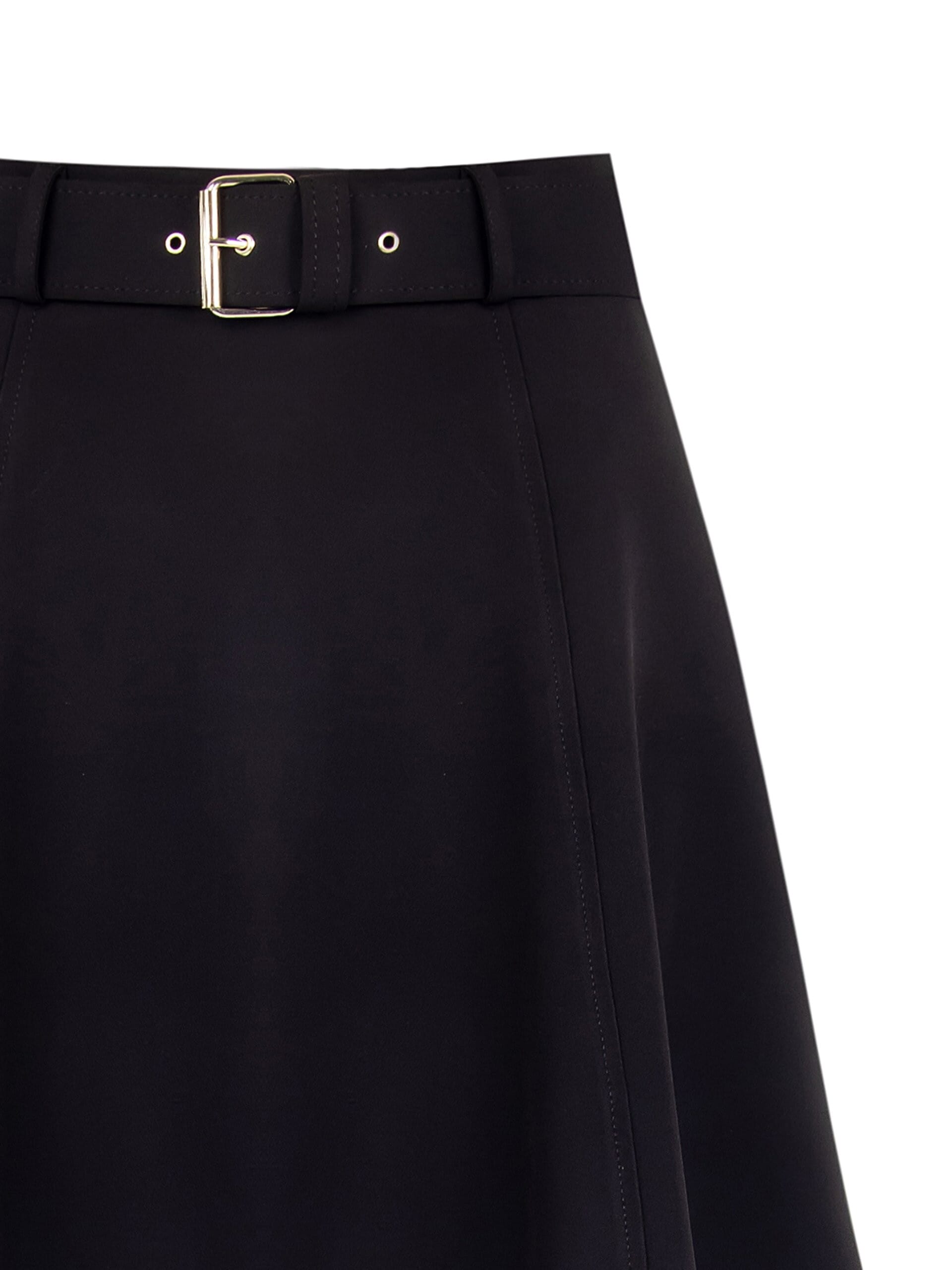 Minigonna A Ruota In Tessuto Bi-Stretch Con Cintura Rigida Coordinata Rinascimento