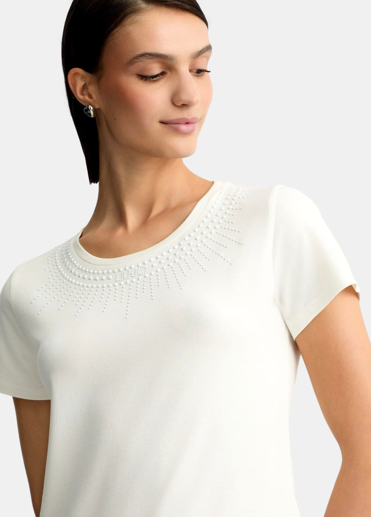 T-Shirt Con Stampa E Strass Liu Jo