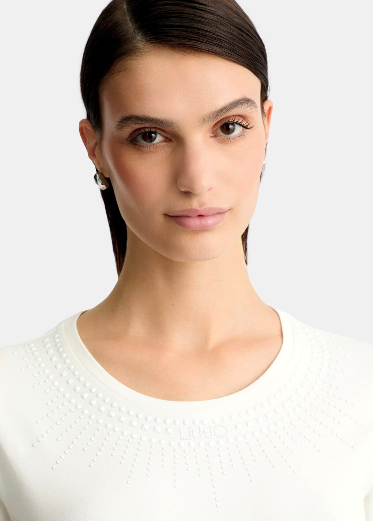 T-Shirt Con Stampa E Strass Liu Jo