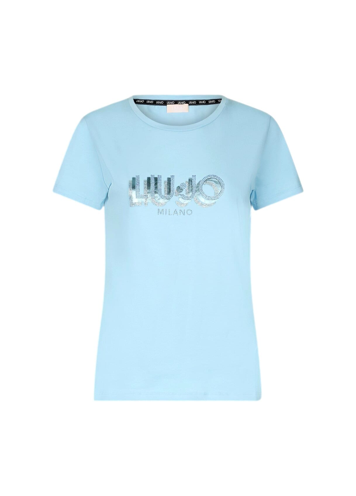 T-Shirt Con Logo E Strass Liu Jo