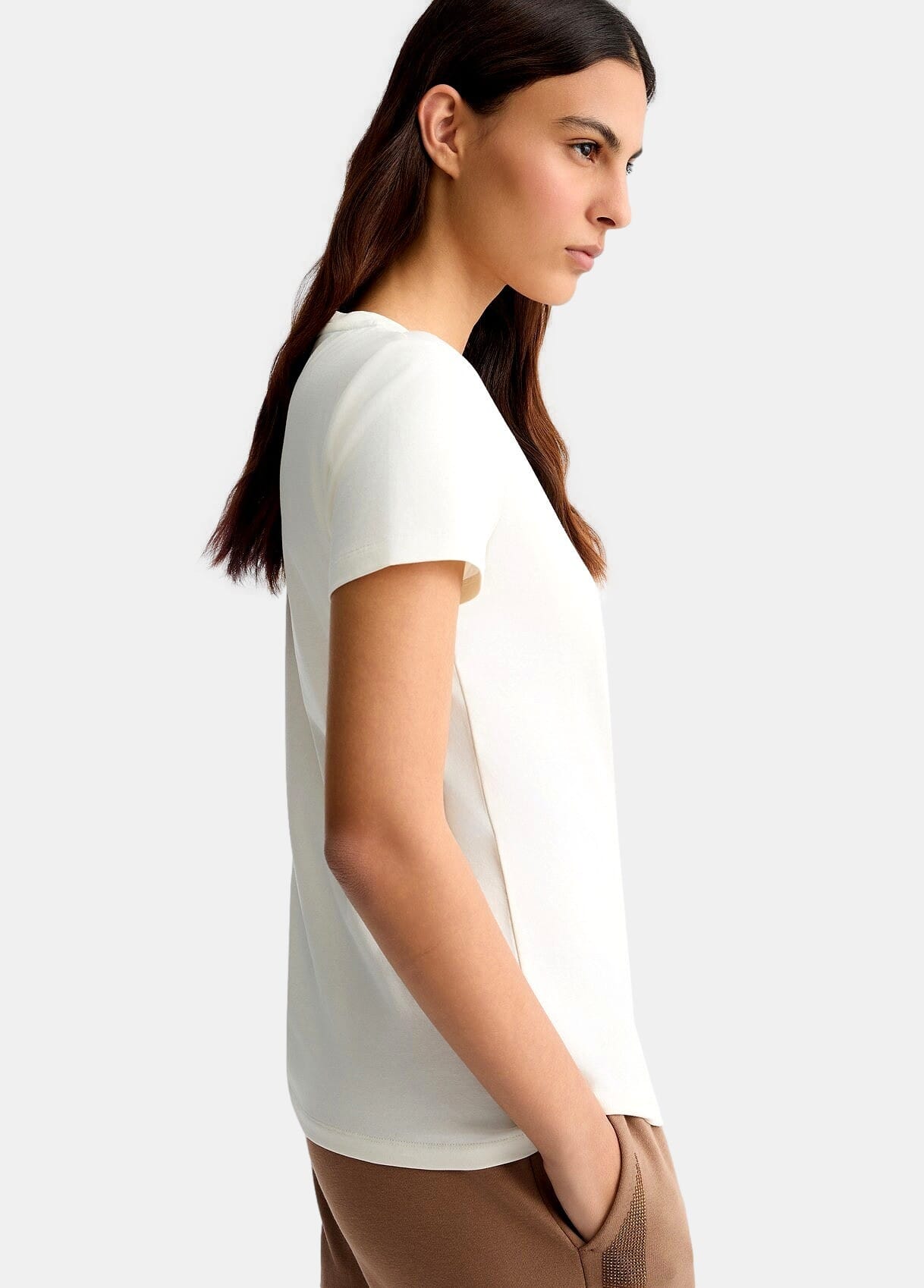 T-Shirt Stampata Con Logo E Strass Liu Jo