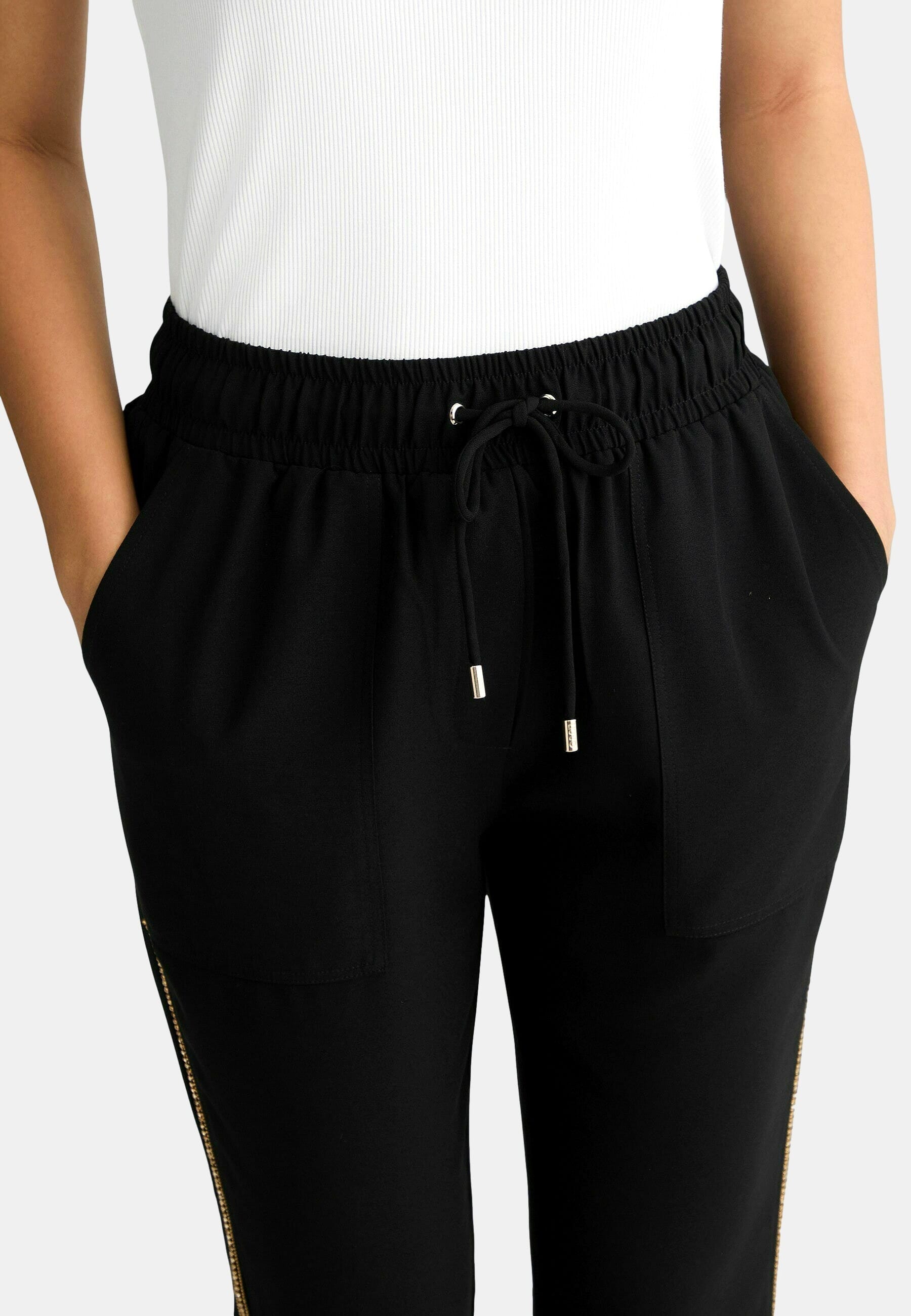 Pantalone Navetta Con Profilo Gioiello Liu Jo