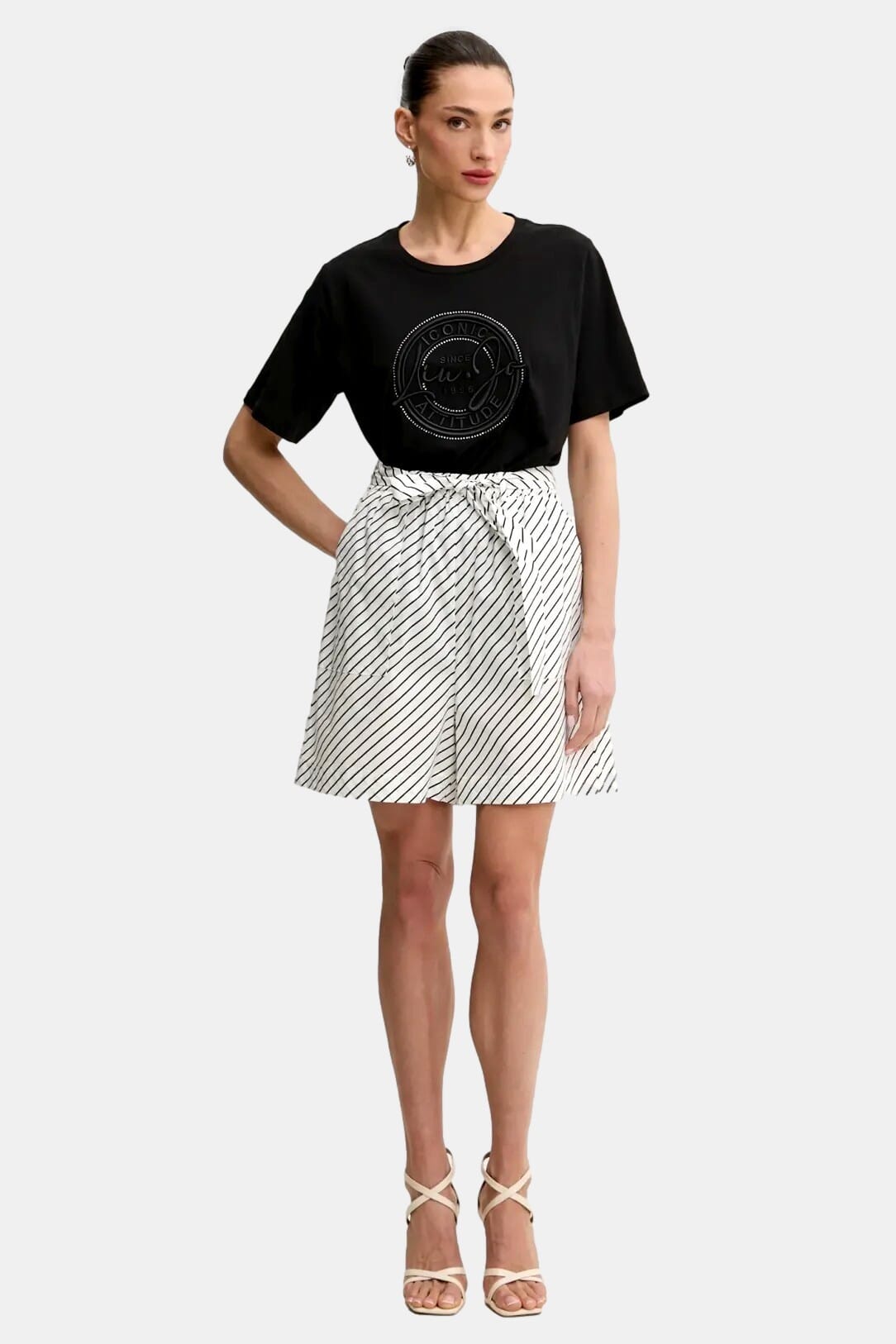 T-Shirt Lunga Con Logo Liu Jo