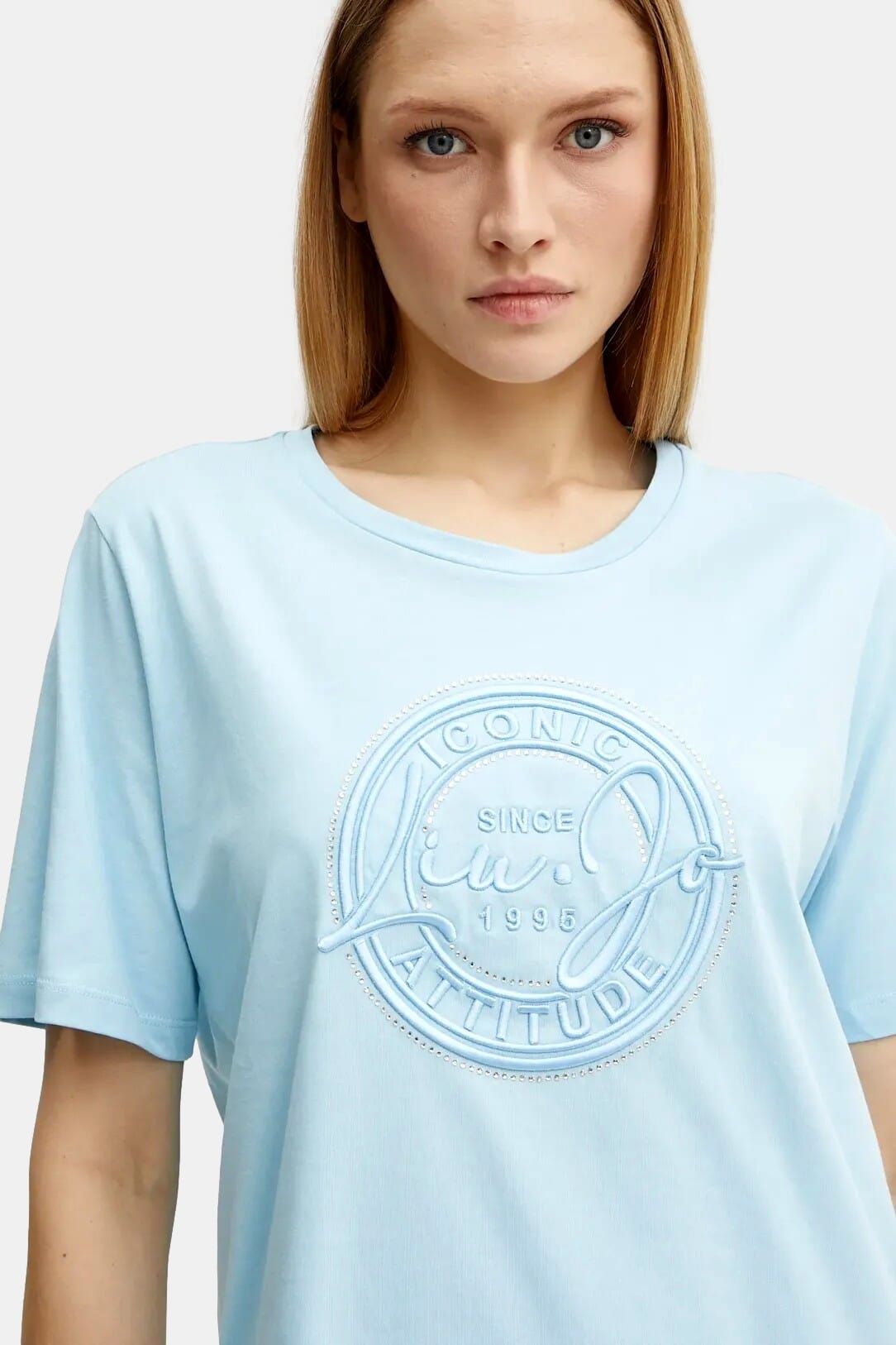 T-Shirt Lunga Con Logo Liu Jo