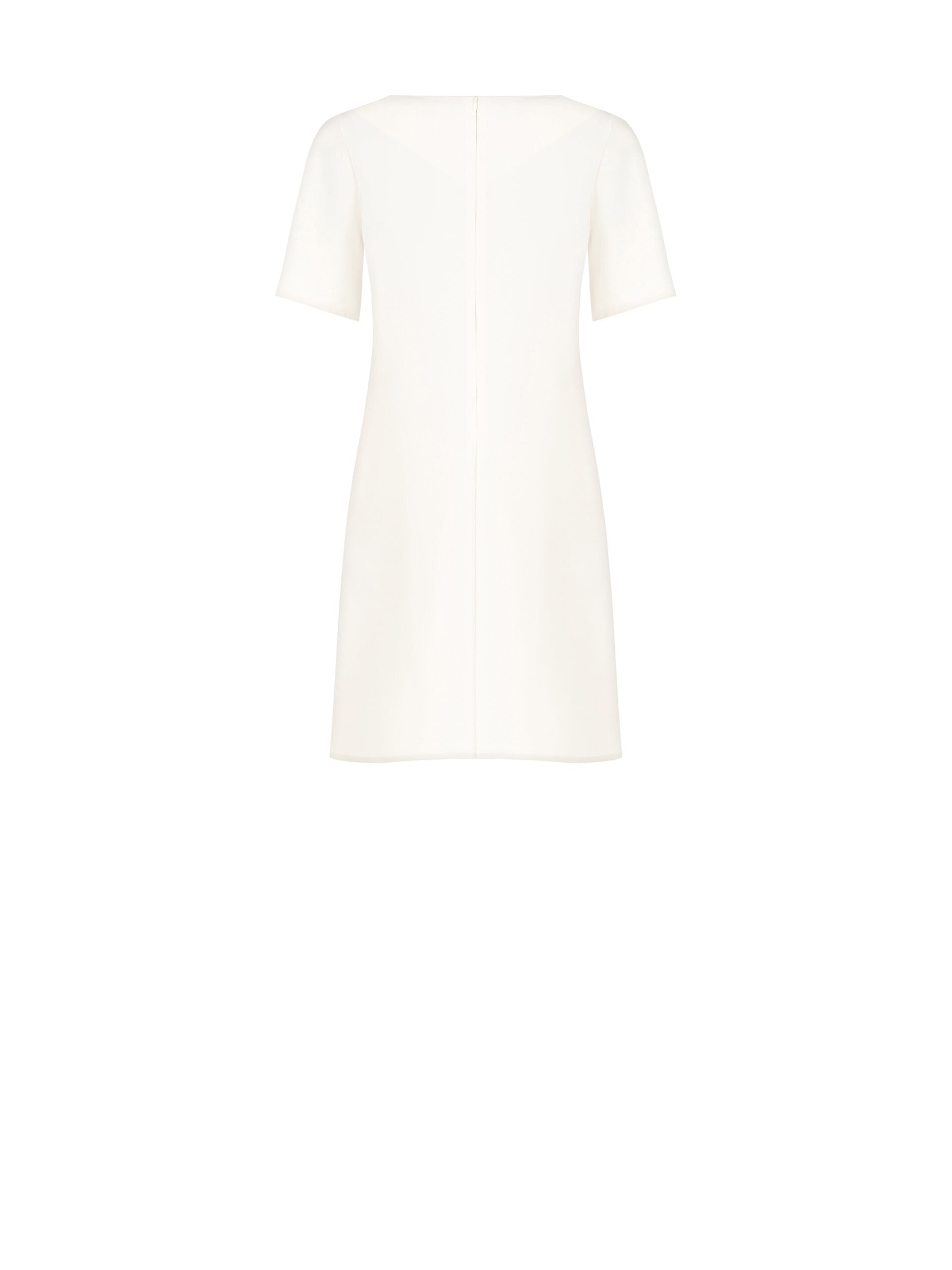 Abito Corto A Trapezio In Tessuto Fluido Con Fiocco In Raso Rinascimento