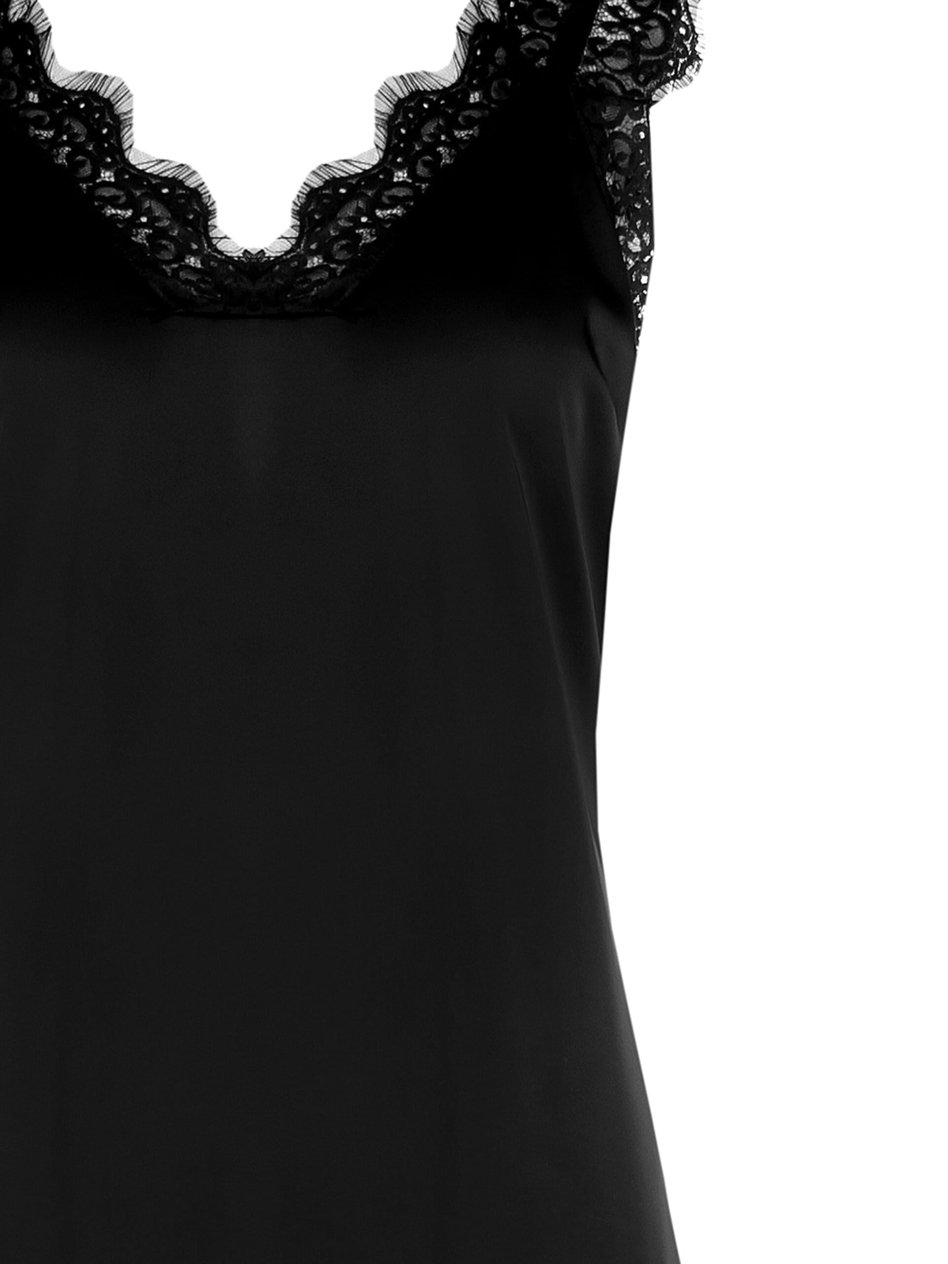 Abito Lungo Sottoveste In Raso Con Pizzo Rinascimento