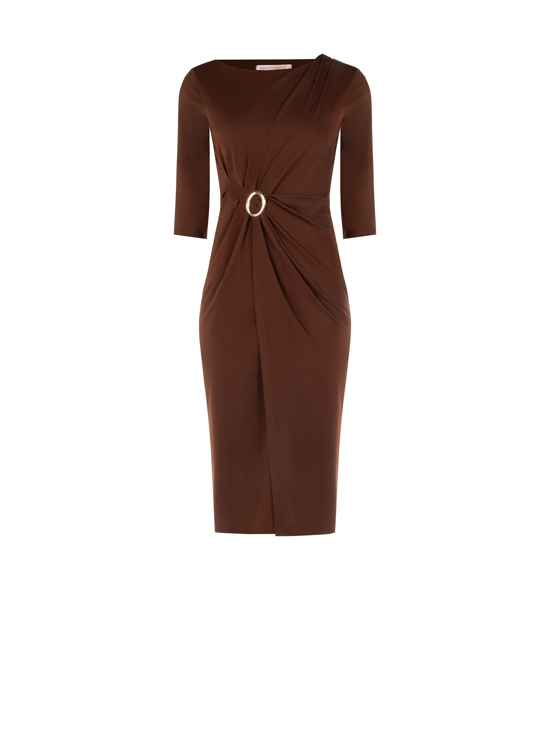 Abito A Tubino In Punto Milano Leggero Con Dettaglio Fibbia Rinascimento