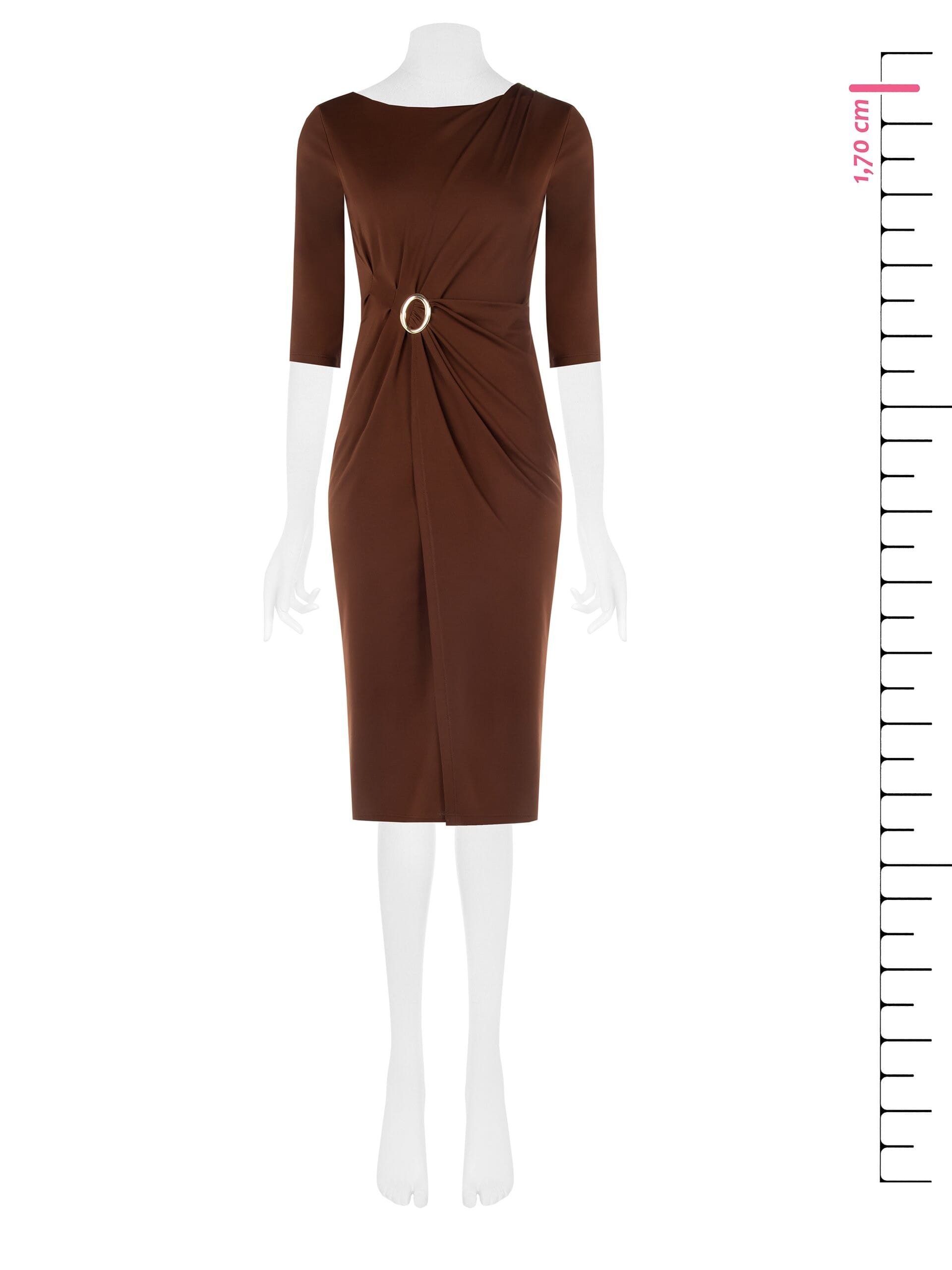 Abito A Tubino In Punto Milano Leggero Con Dettaglio Fibbia Rinascimento