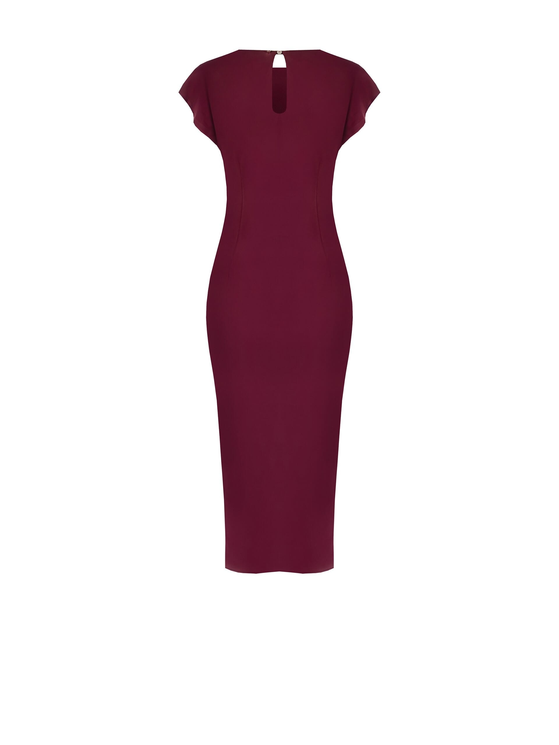 Abito Midi Scivolato Arricciato In Vita Con Spacco Laterale Rinascimento