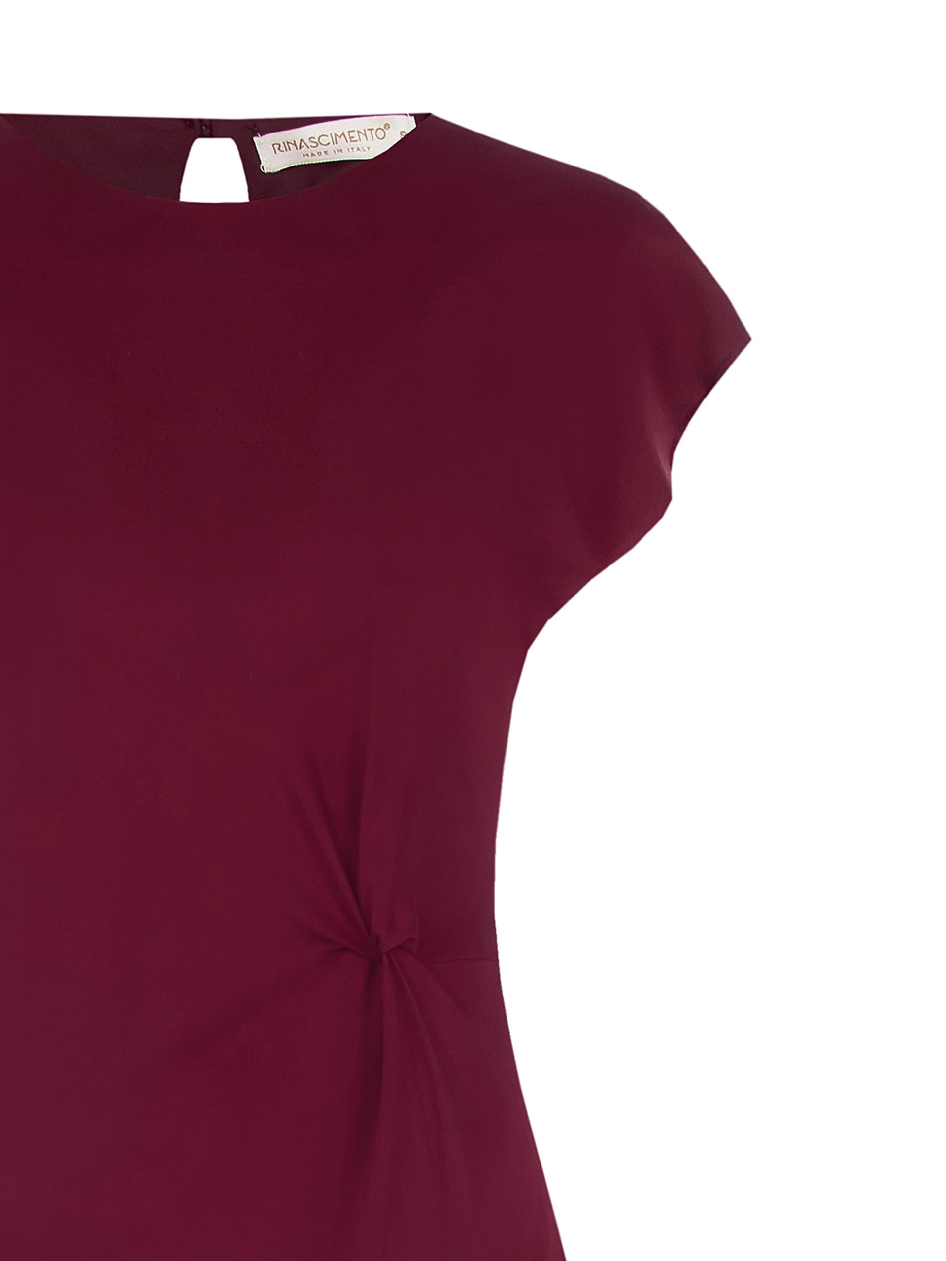 Abito Midi Scivolato Arricciato In Vita Con Spacco Laterale Rinascimento