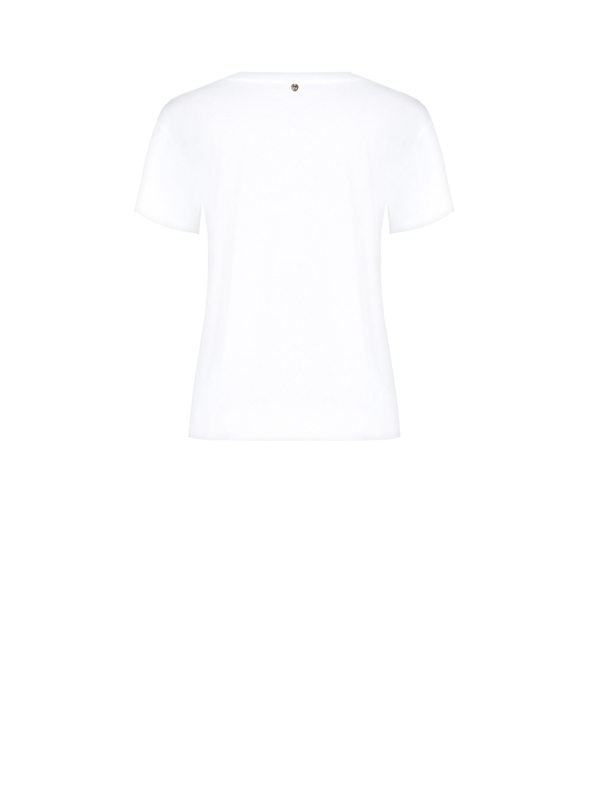 Regular Cotton T-Shirt with Laminated Print and Rinascimento Slogan