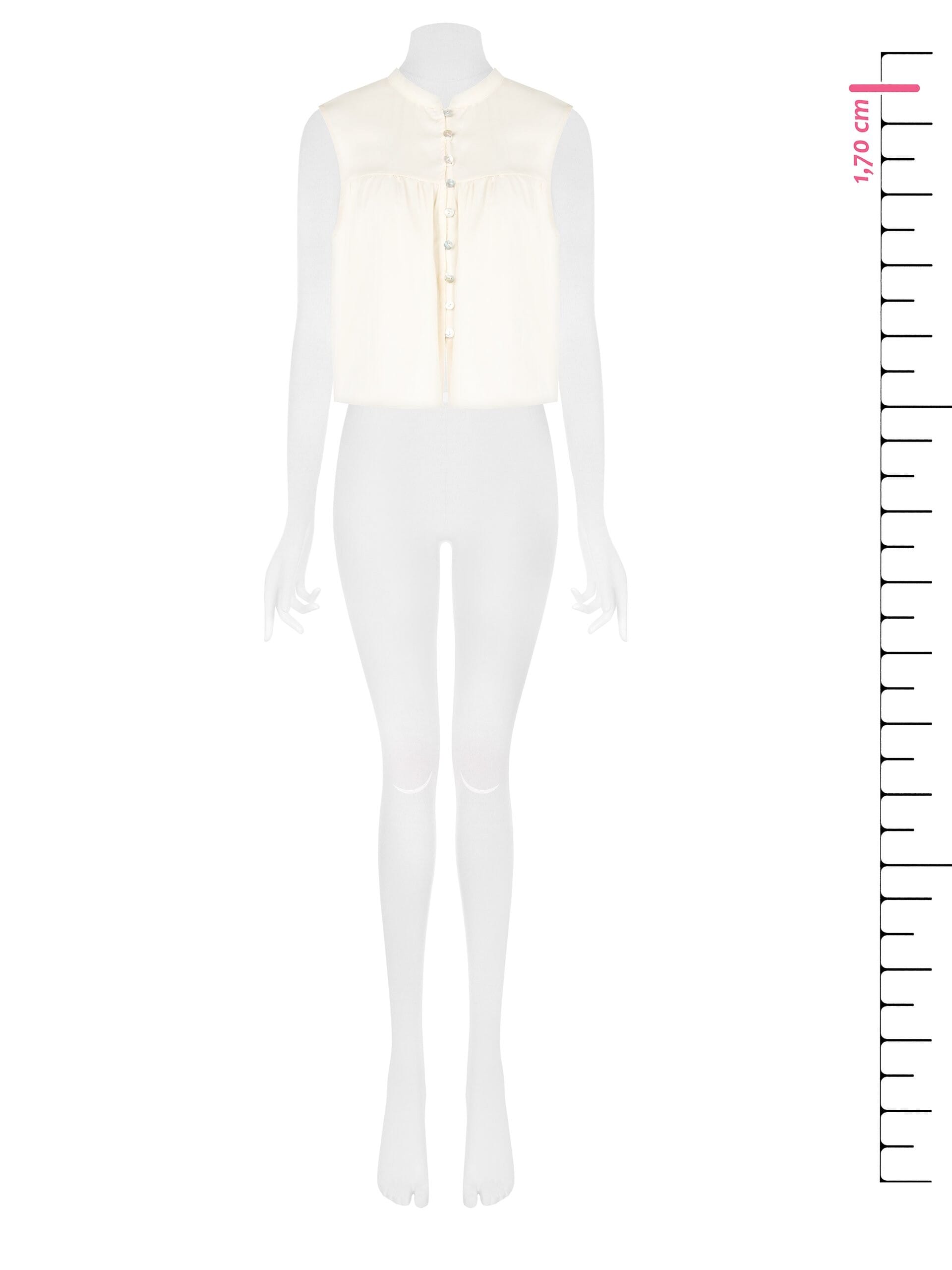 Blusa Ampia Con Colletto Alla Coreana E Bottoni In Madreperla Rinascimento