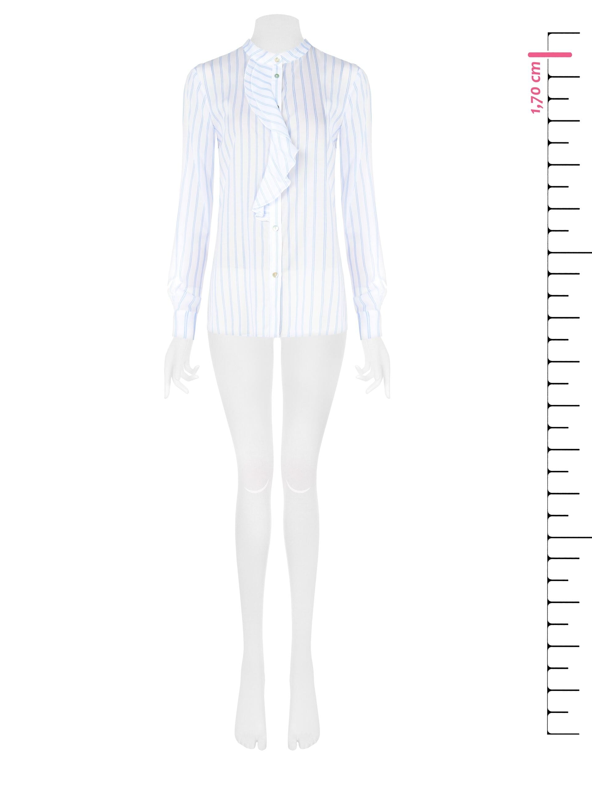 Camicia Regular In Tessuto Leggero Con Volant Rinascimento