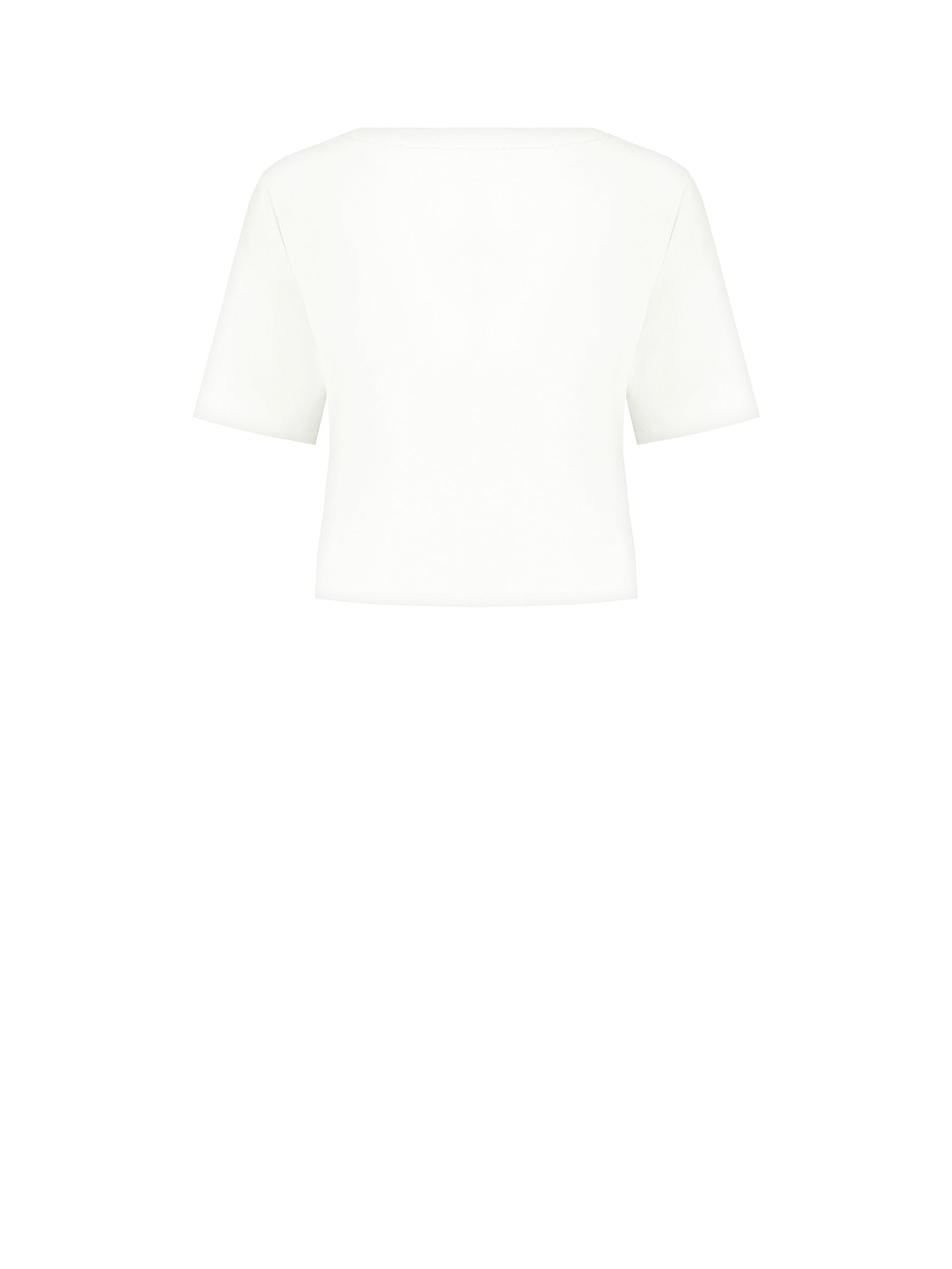 Rinascimento - Top court en tissu fluide avec nœud papillon en satin