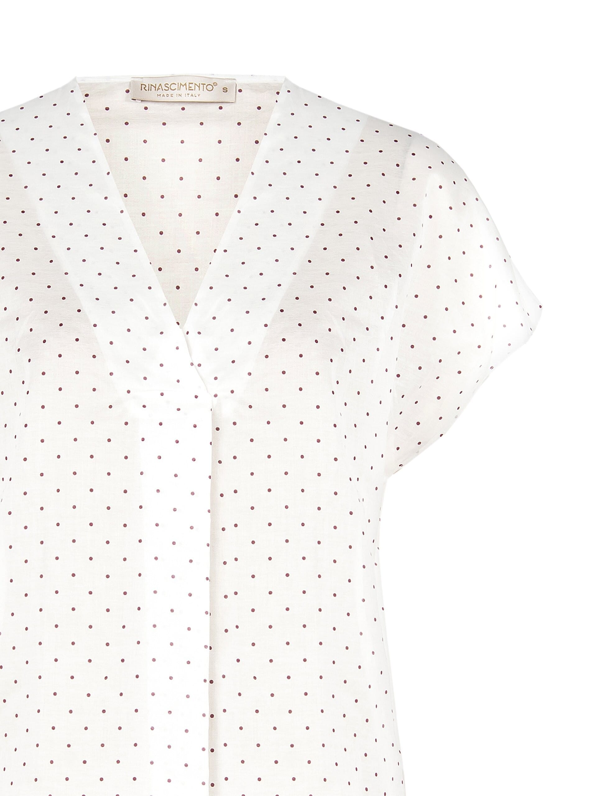 Blusa Ampia In Tessuto Leggero Con Scollo A V Rinascimento