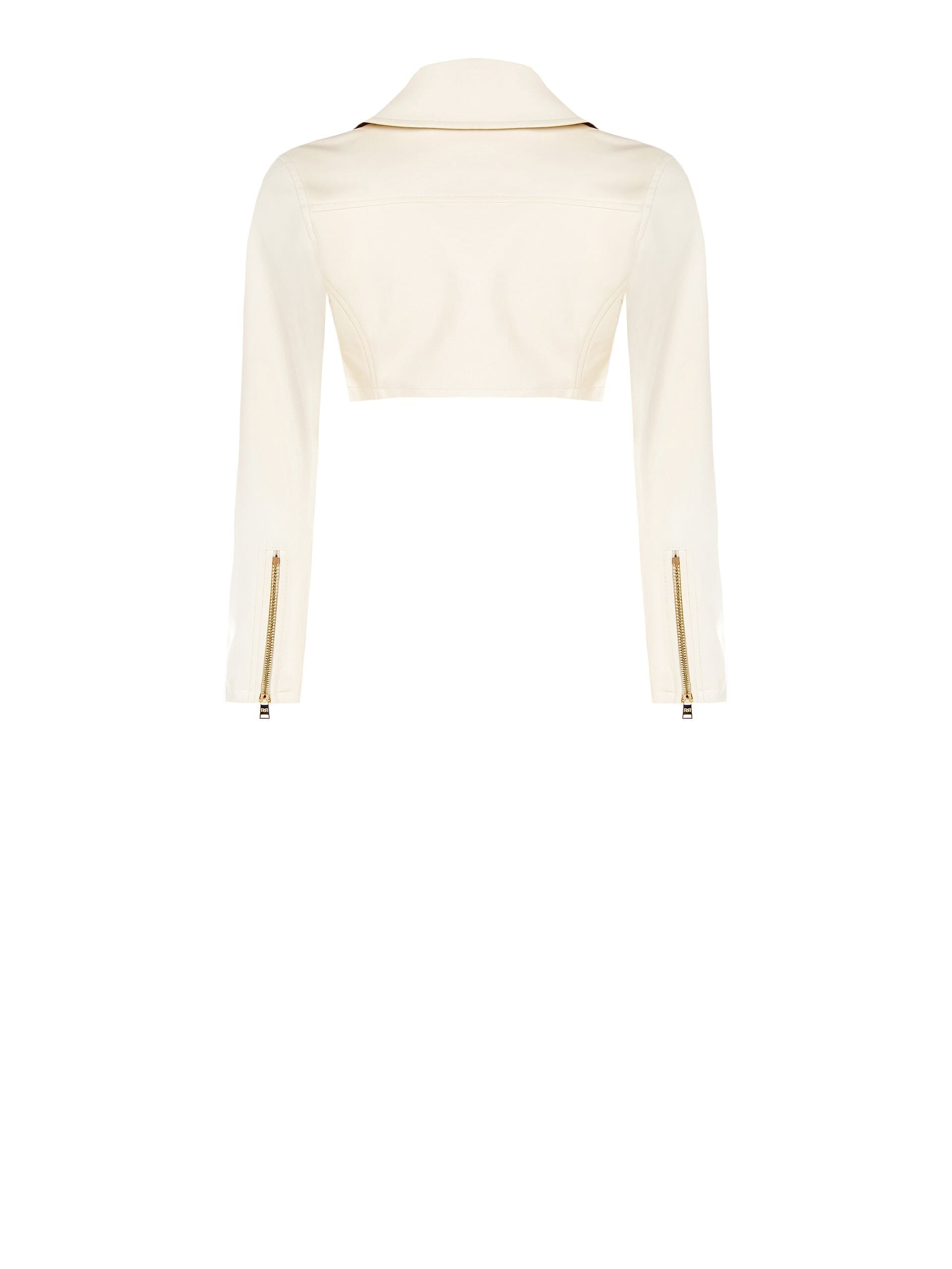 Giubbotto Chiodo Crop In Similpelle Rinascimento