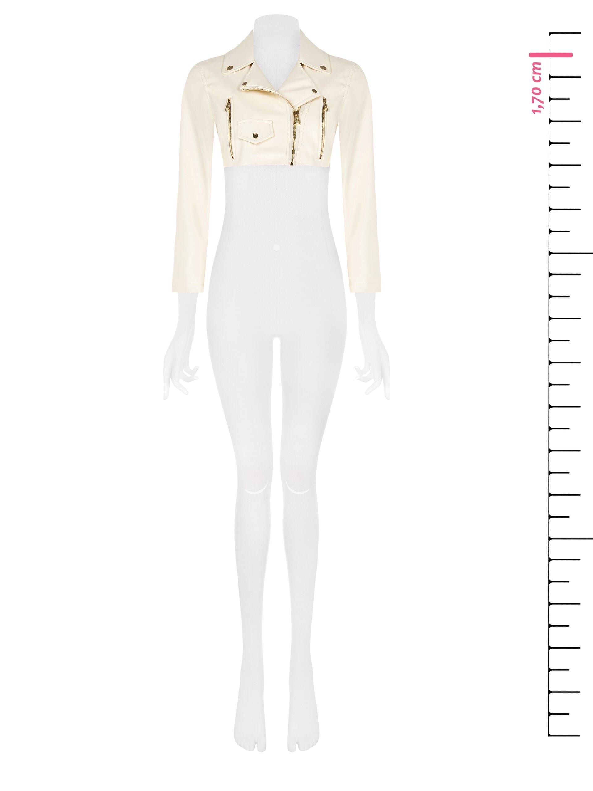 Giubbotto Chiodo Crop In Similpelle Rinascimento