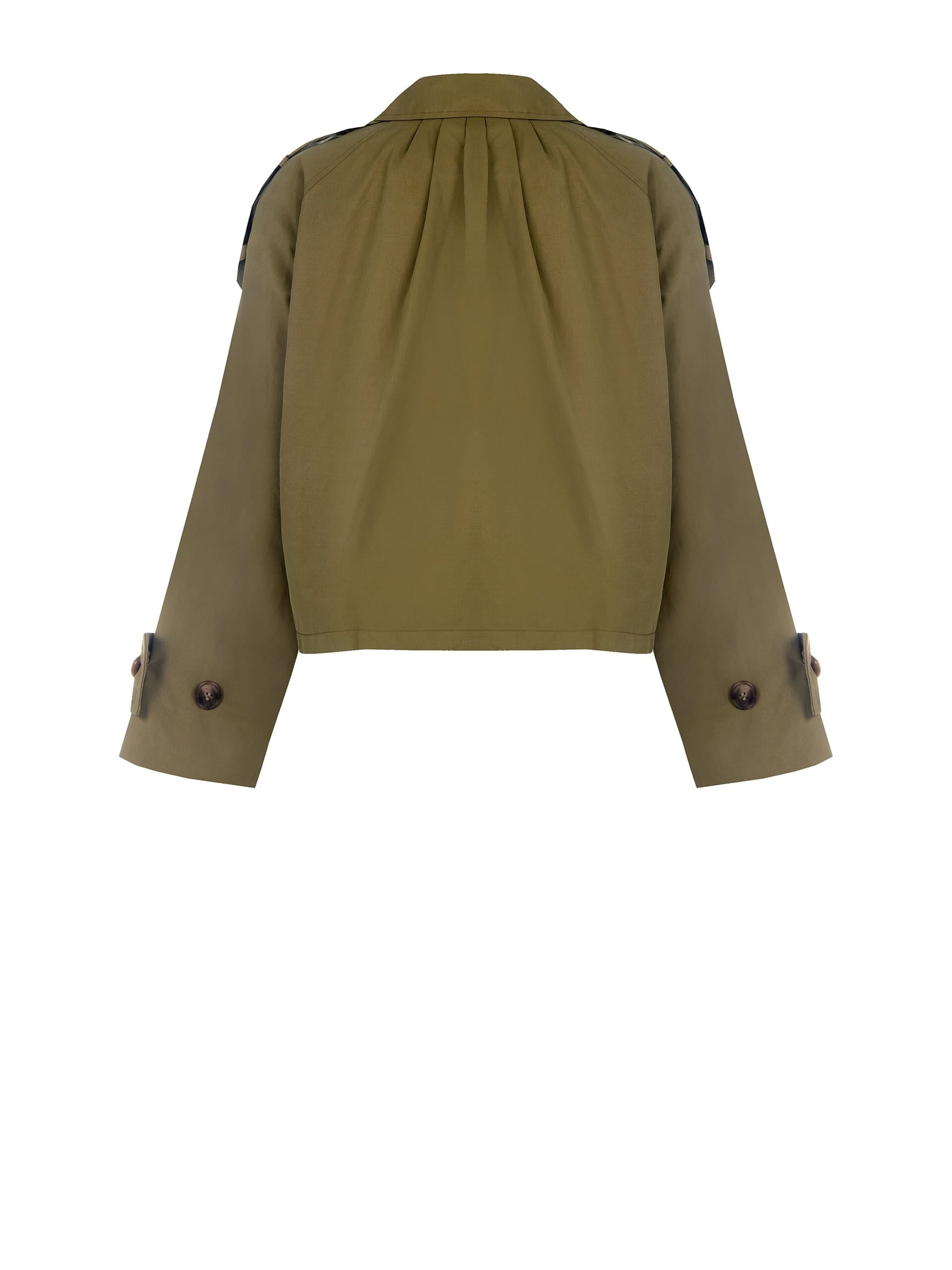 Cappotto Corto Over Stile Trench Con Coulisse Rinascimento