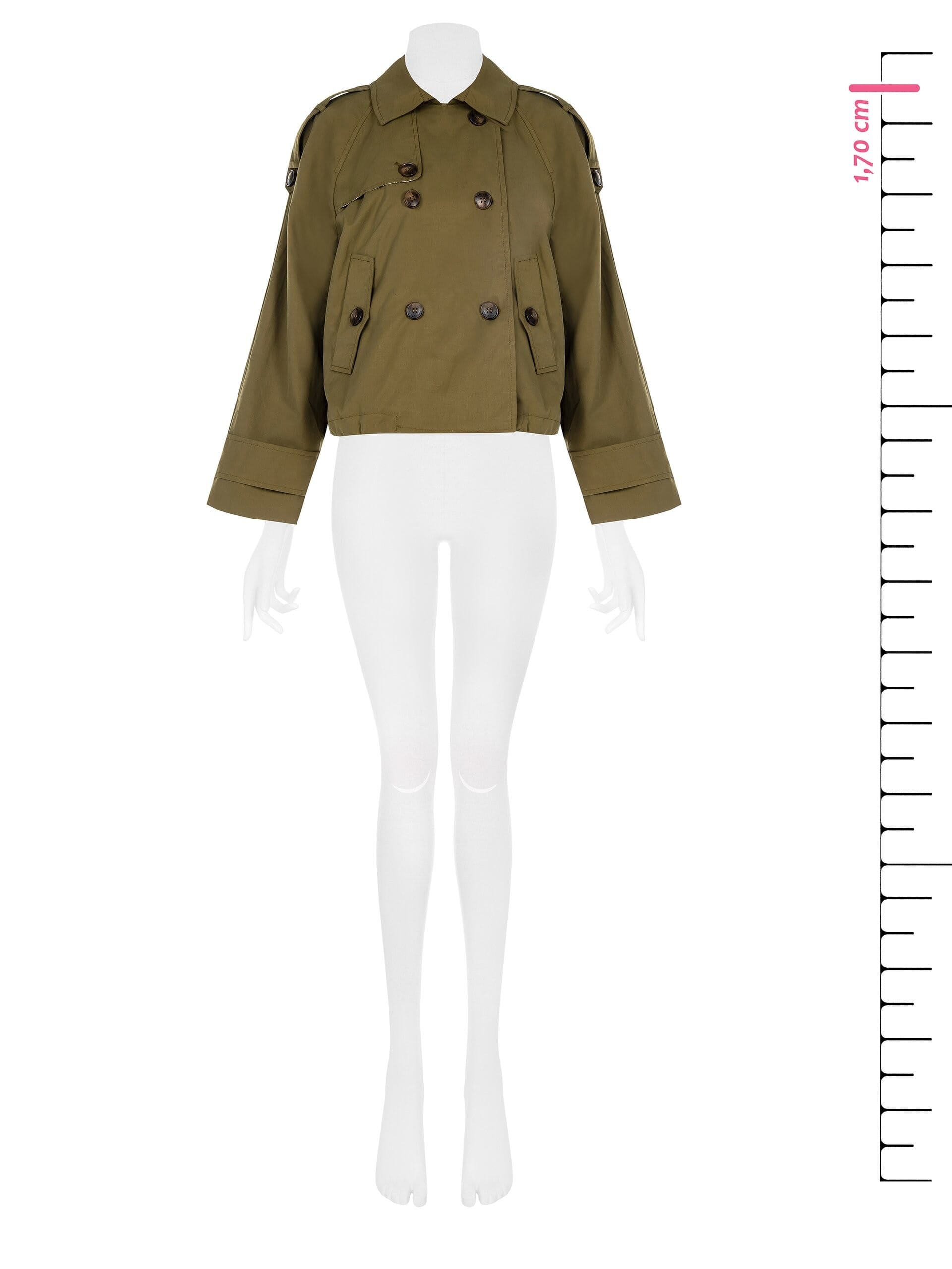 Cappotto Corto Over Stile Trench Con Coulisse Rinascimento