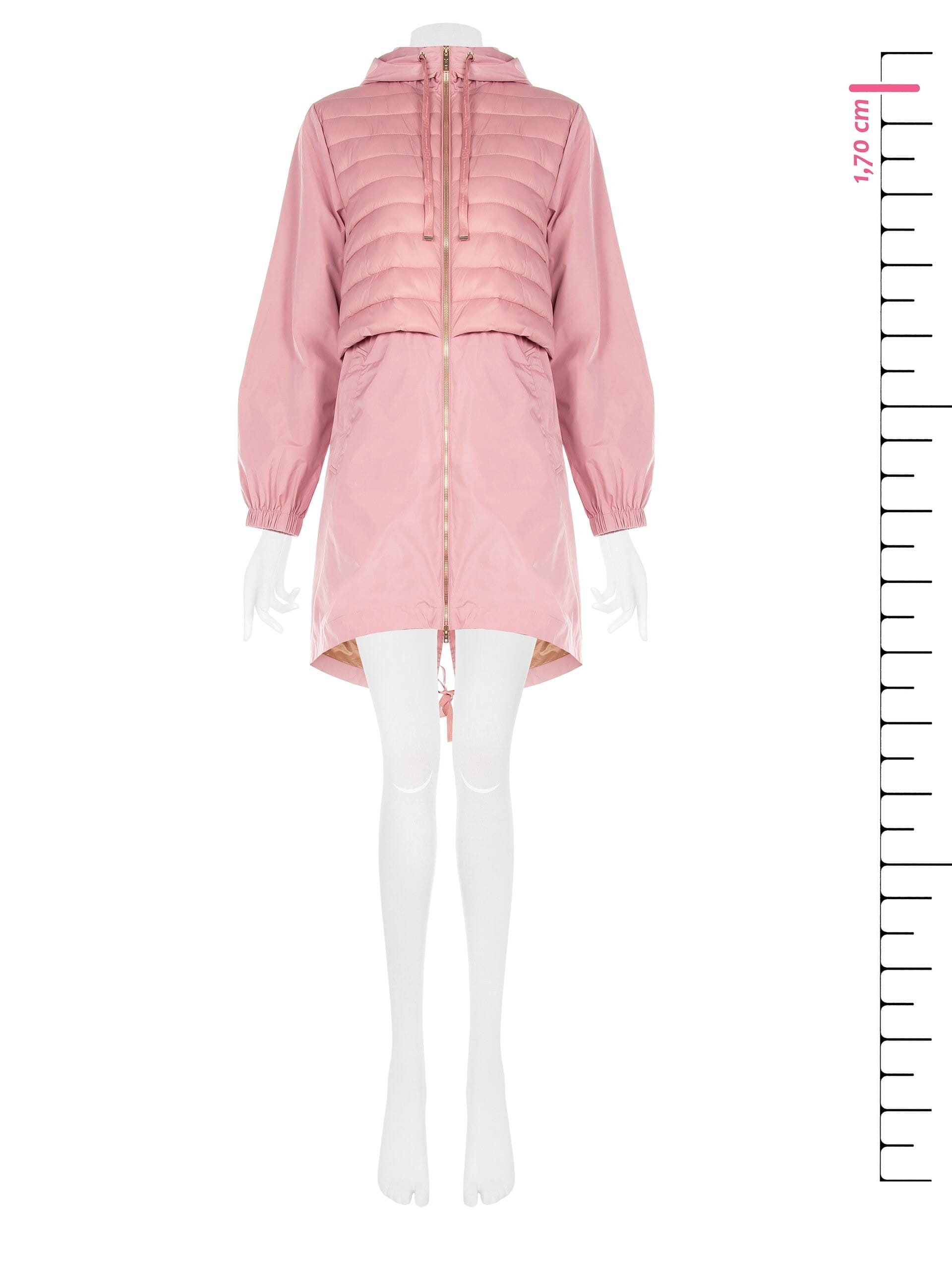 Giacca Parka Lungo Impermeabile Con Inserto In Piumino E Cappuccio Rinascimento