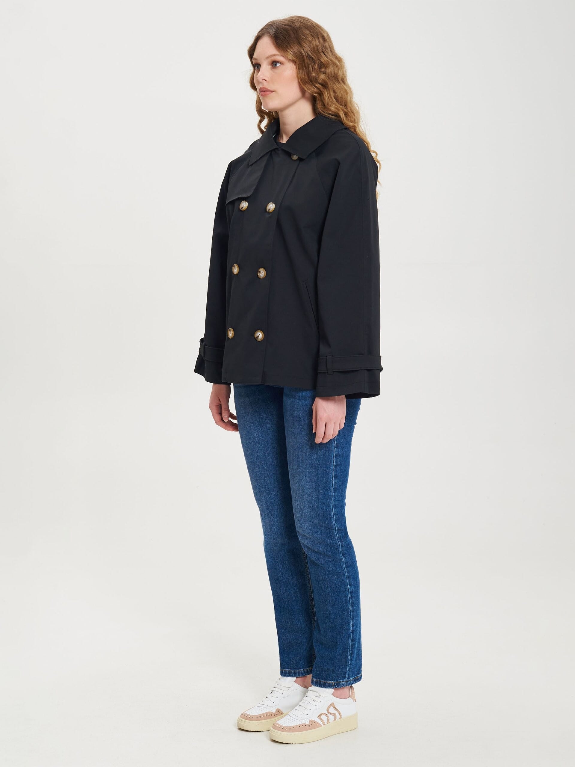 Cappotto Corto Ampio Stile Trench Rinascimento